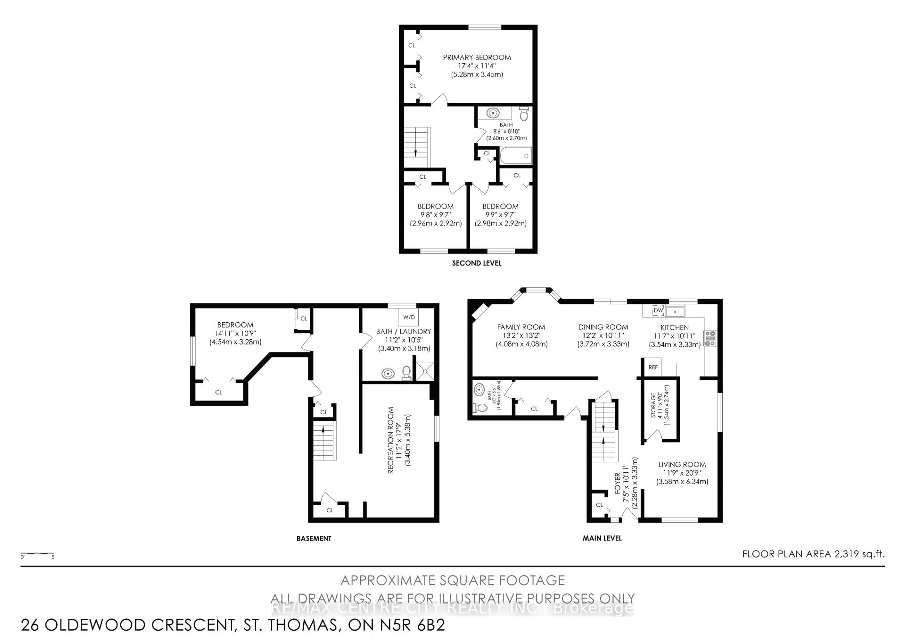 Floor plan for 26 Oldewood Cres, St. Thomas Ontario N5R 6B2
