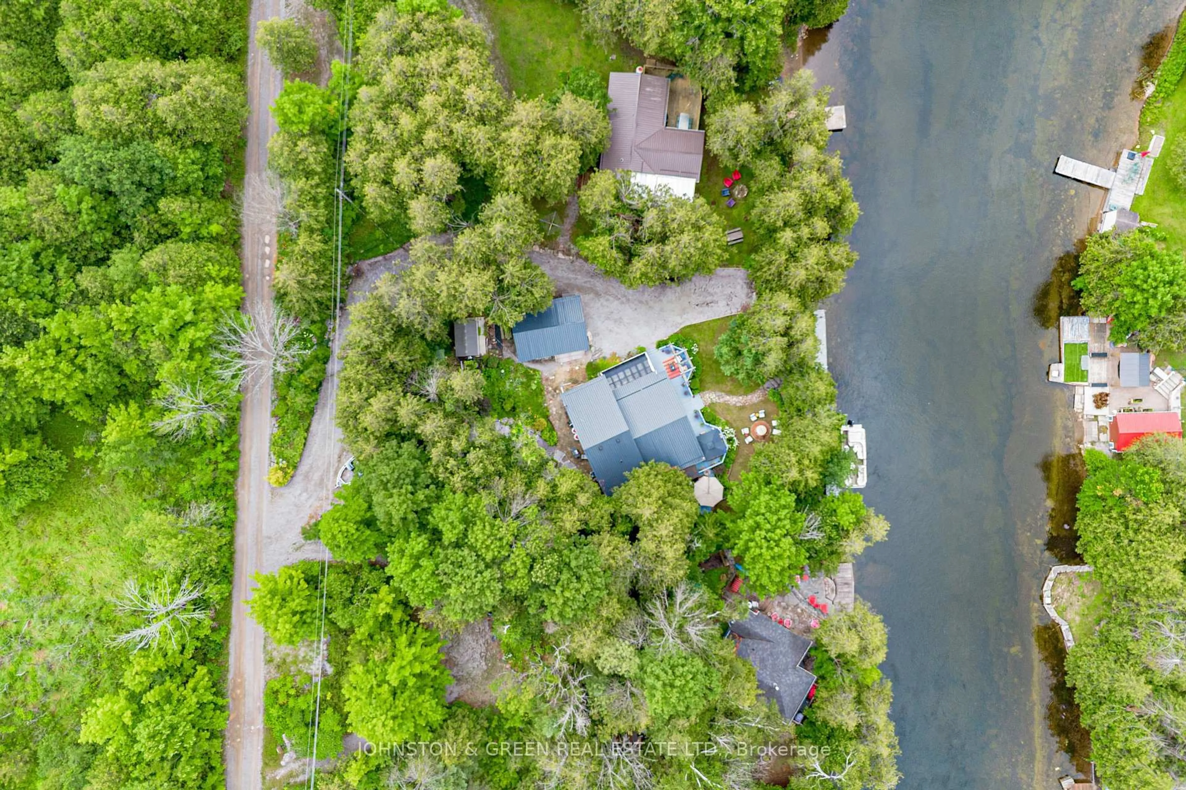 A pic from outside/outdoor area/front of a property/back of a property/a pic from drone, water/lake/river/ocean view for 110 Shadow Lake Rd 28 Rd, Kawartha Lakes Ontario K0M 1K0