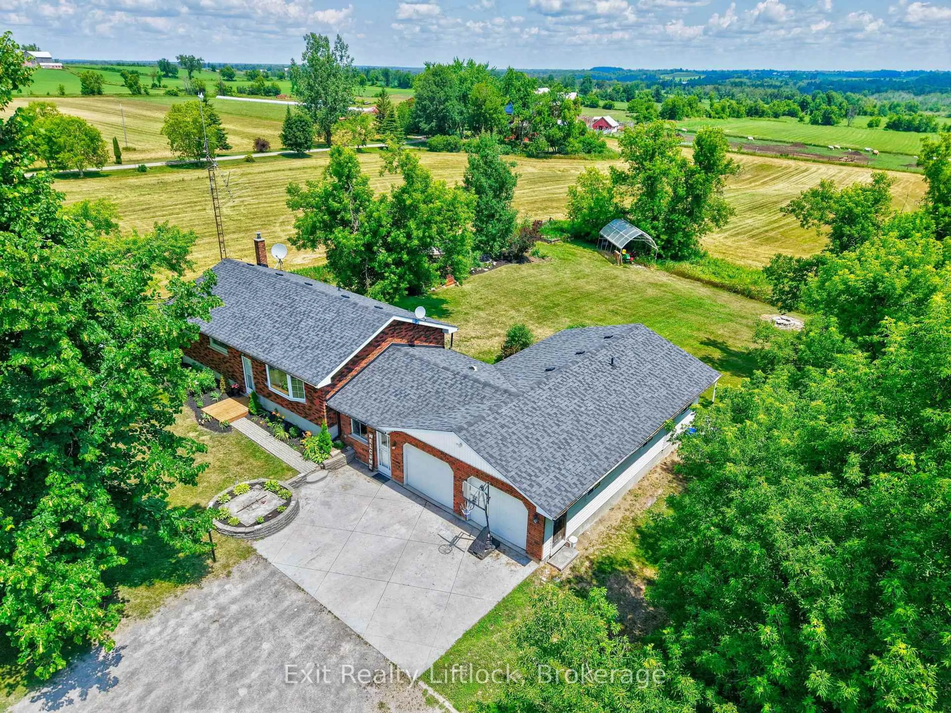 A pic from outside/outdoor area/front of a property/back of a property/a pic from drone, unknown for 81 Fourth Line Dummer Rd, Douro-Dummer Ontario K0L 3A0