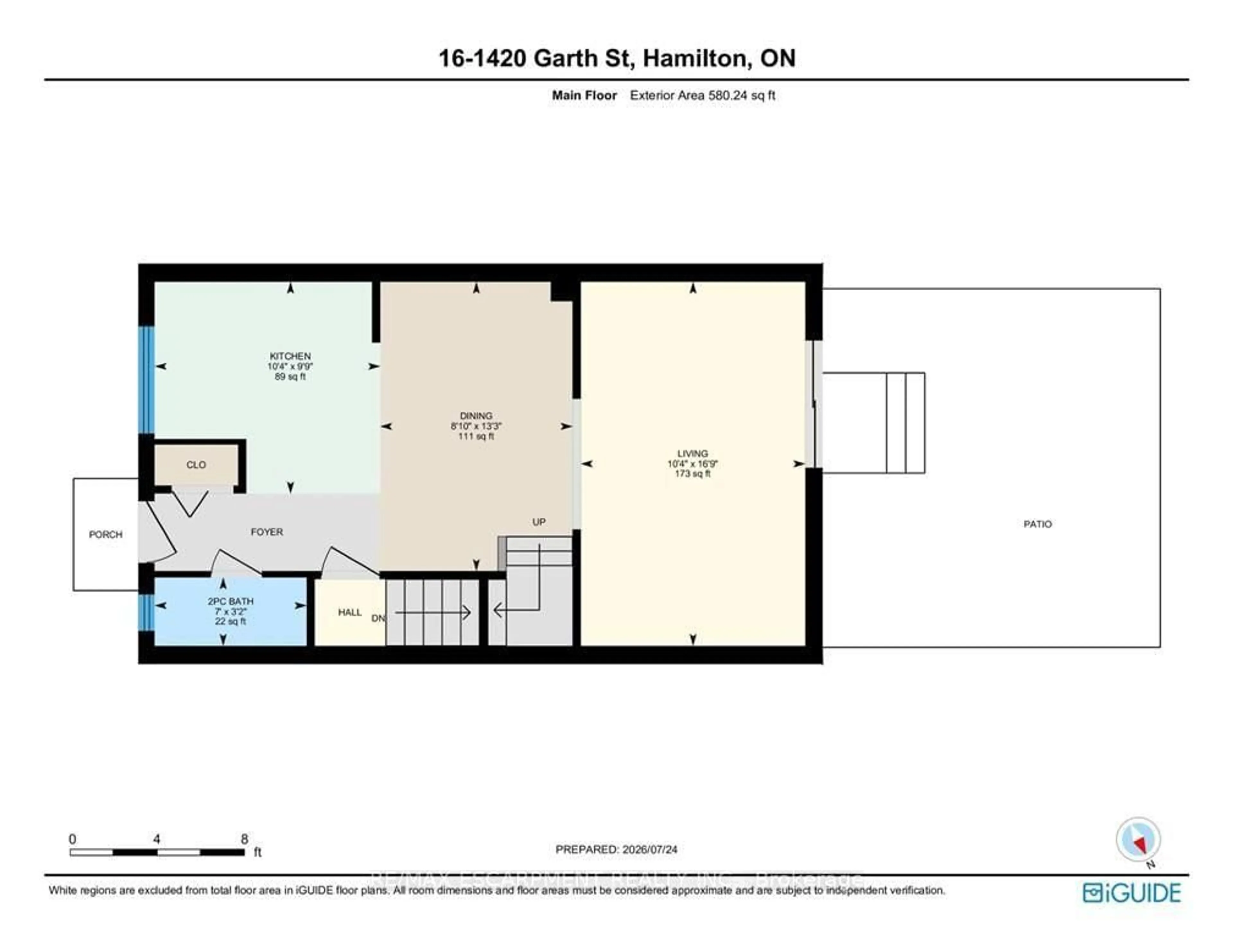 Floor plan for 1420 Garth St #16, Hamilton Ontario L9B 1R6