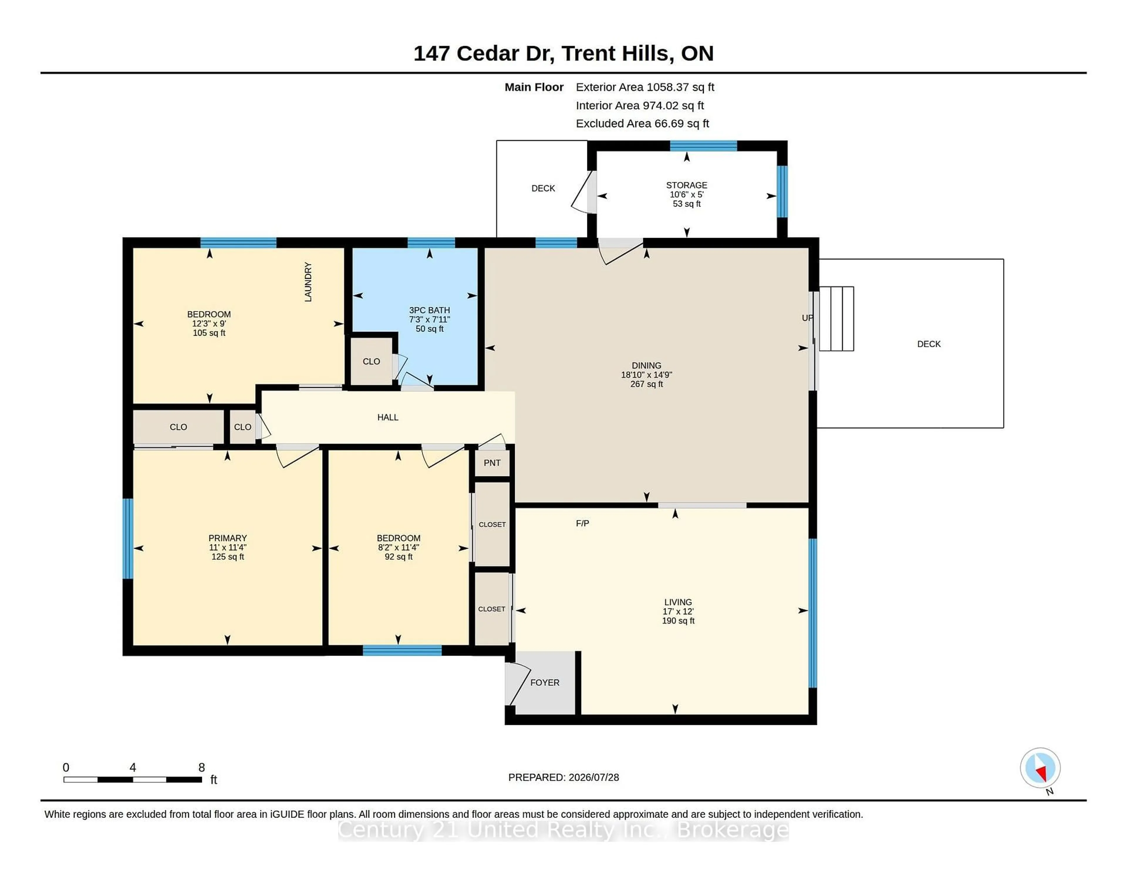 Floor plan for 147 Cedar Dr, Trent Hills Ontario K0L 1Y0