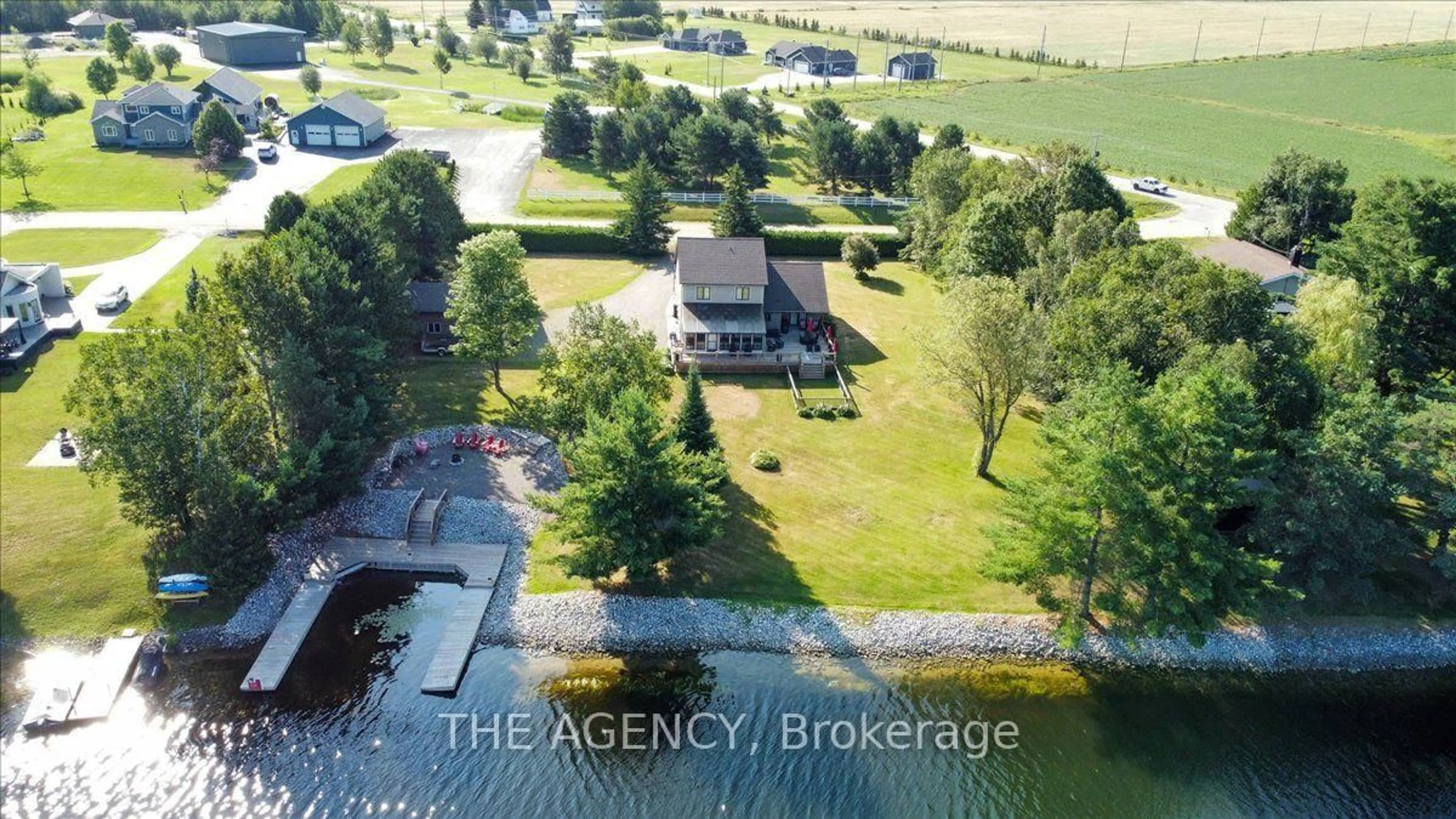 A pic from outside/outdoor area/front of a property/back of a property/a pic from drone, water/lake/river/ocean view for 411 Champagne Rd, West Nipissing Ontario P2B 2L9