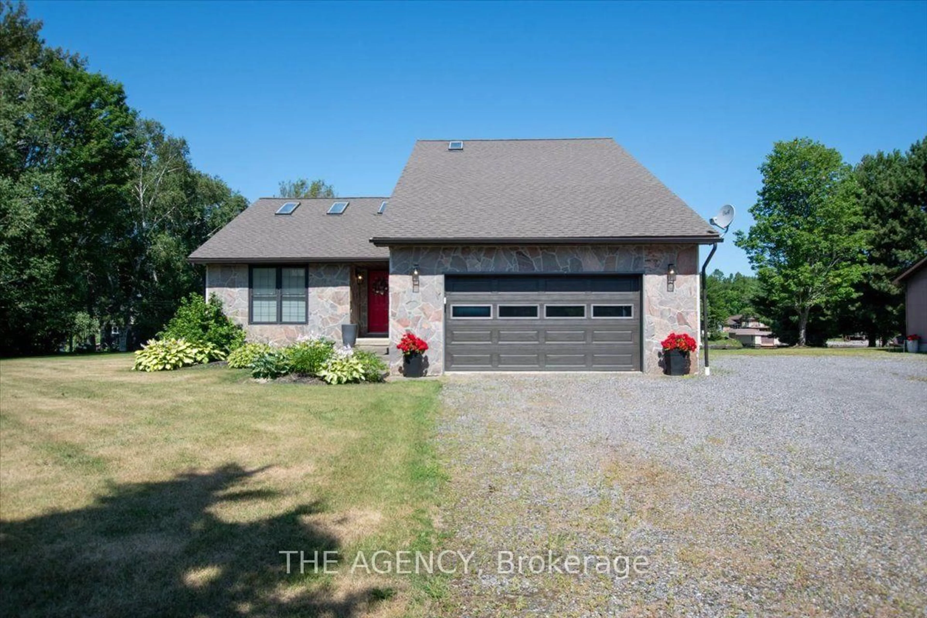 A pic from outside/outdoor area/front of a property/back of a property/a pic from drone, street for 411 Champagne Rd, West Nipissing Ontario P2B 2L9