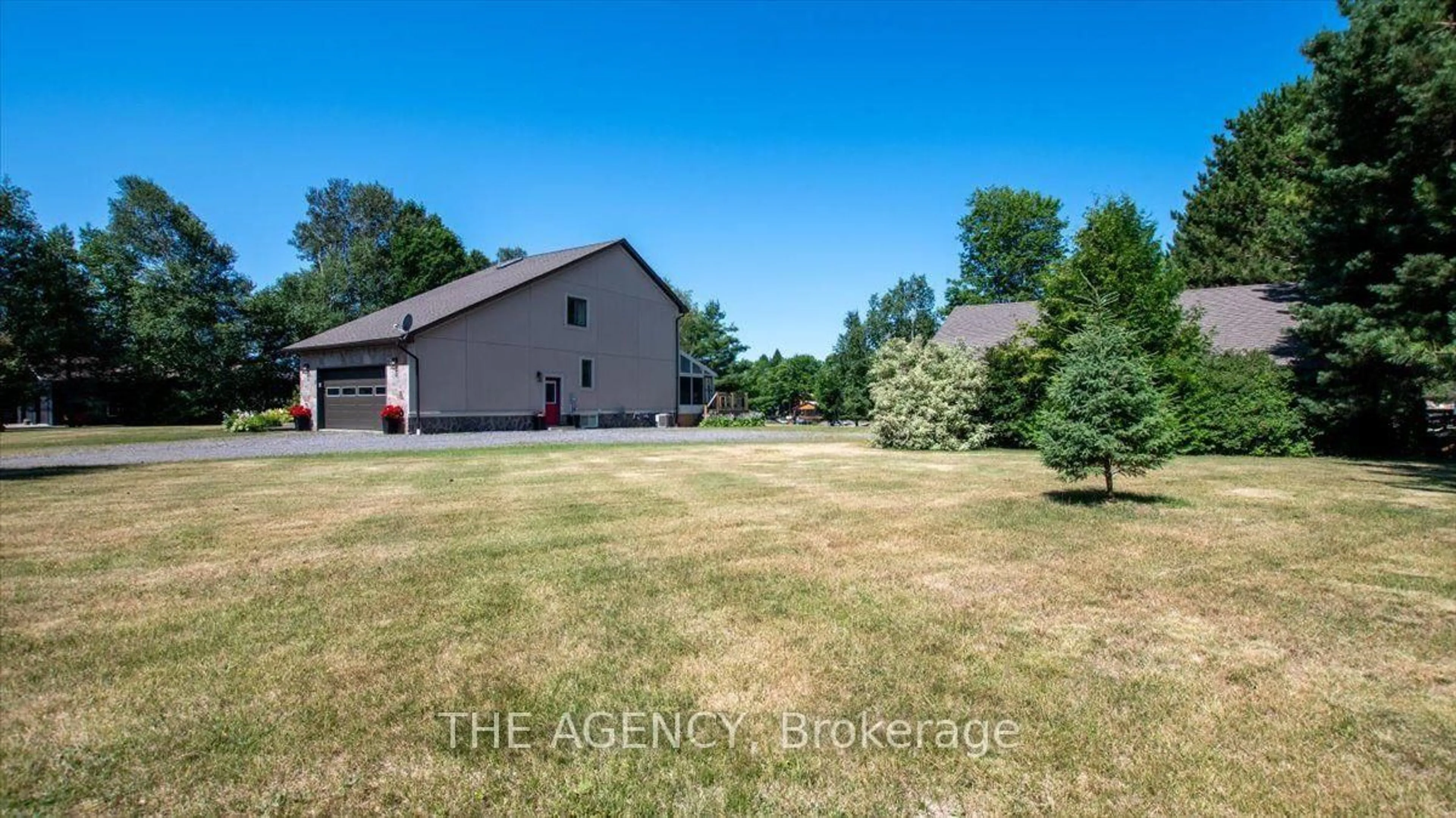 A pic from outside/outdoor area/front of a property/back of a property/a pic from drone, unknown for 411 Champagne Rd, West Nipissing Ontario P2B 2L9
