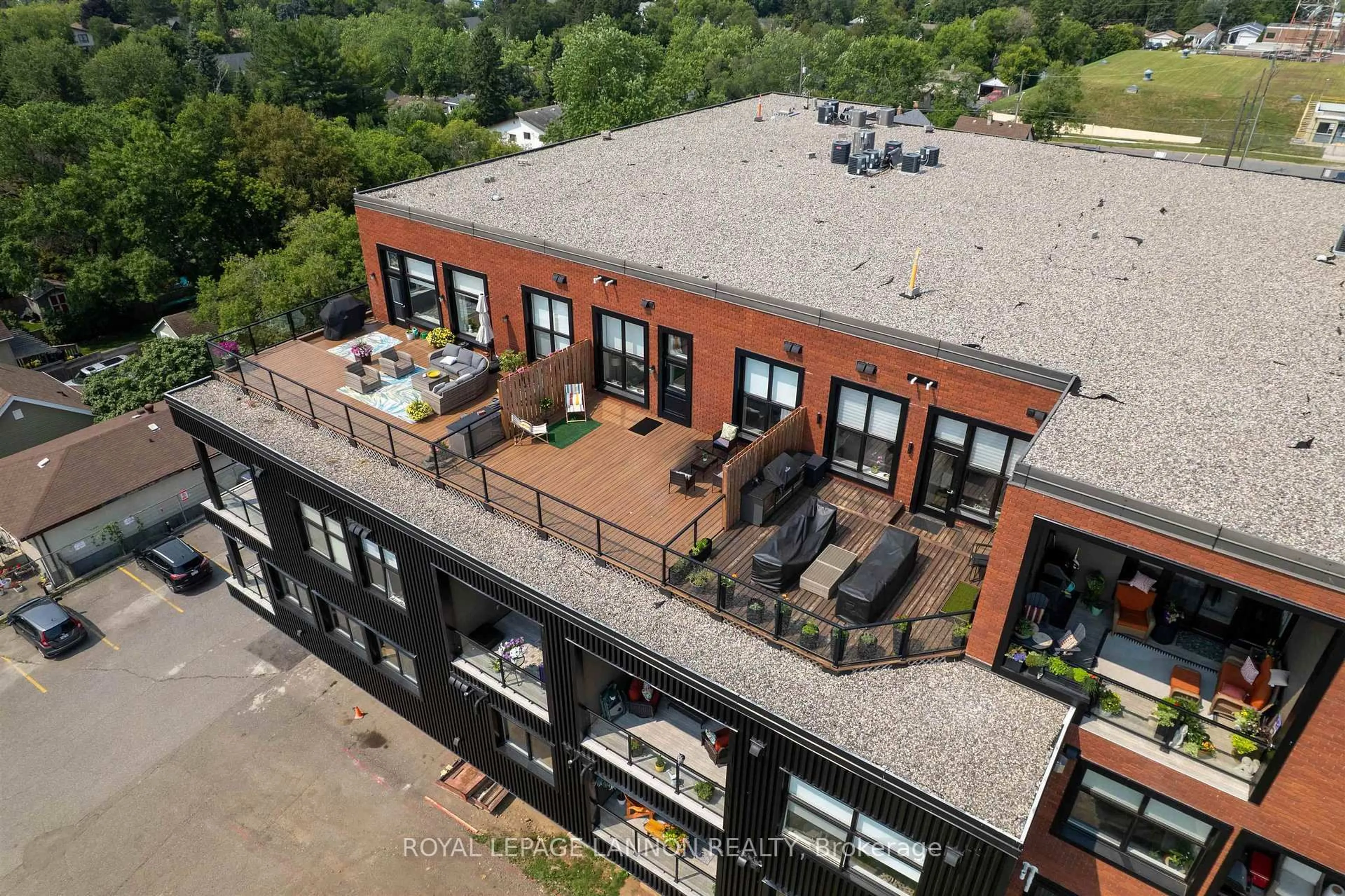 A pic from outside/outdoor area/front of a property/back of a property/a pic from drone, city buildings view from balcony for 96 High St #3414, Thunder Bay Ontario P7A 5R3