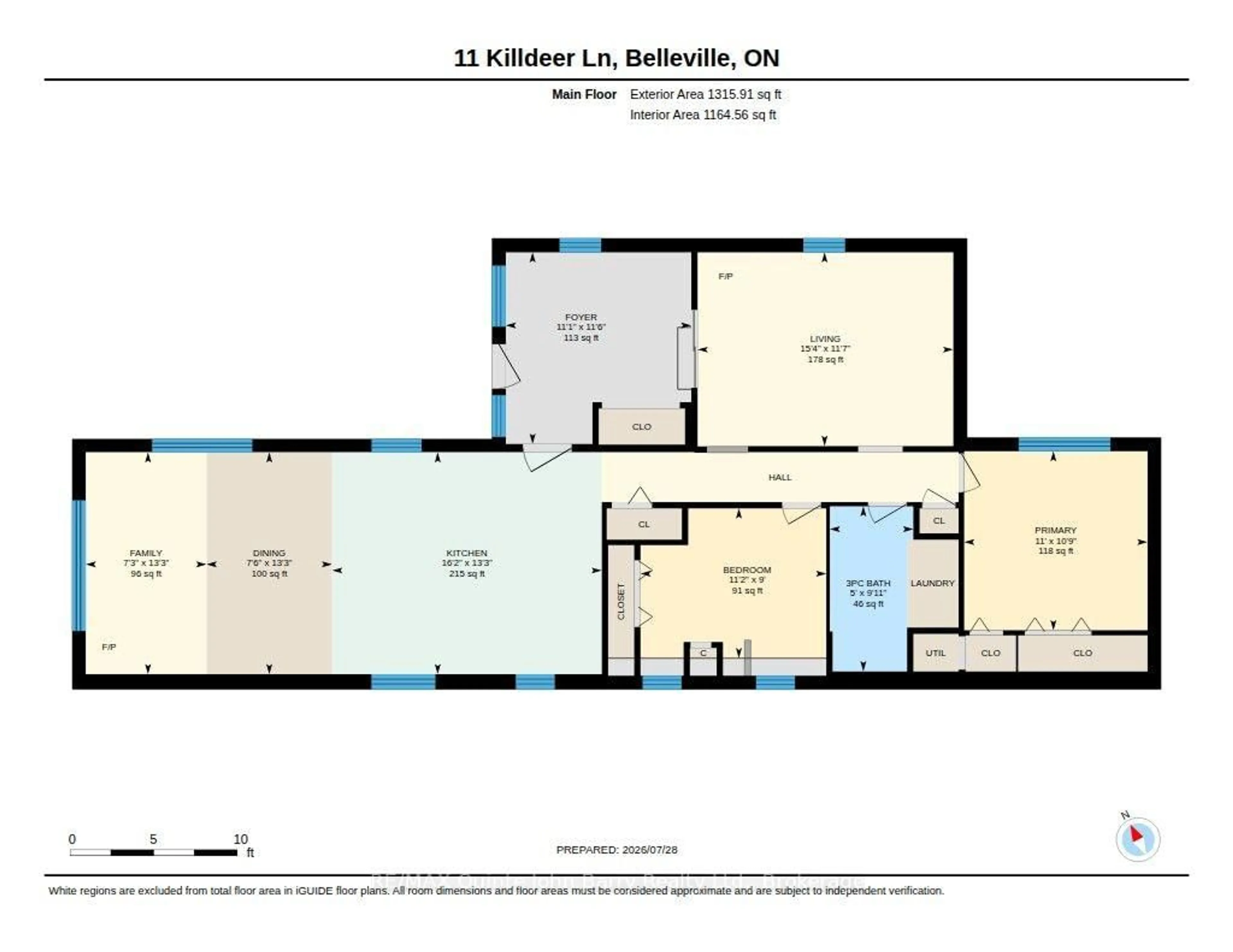 Floor plan for 11 Killdeer Lane, Belleville Ontario K8N 4Z3