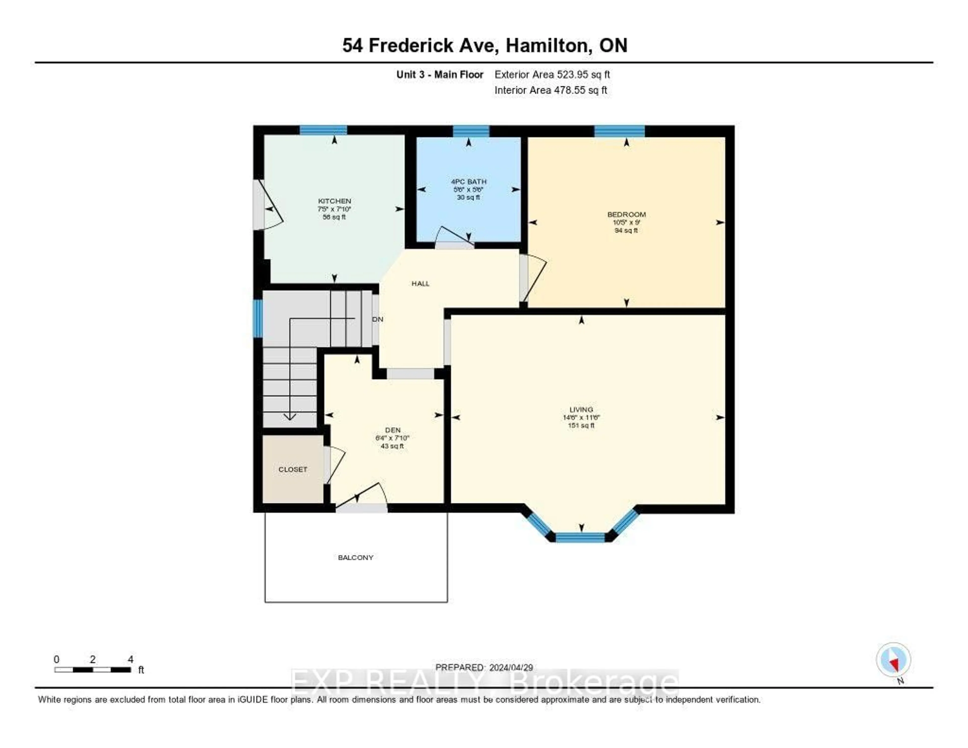 Floor plan for 54 Frederick Ave, Hamilton Ontario L8H 4K4