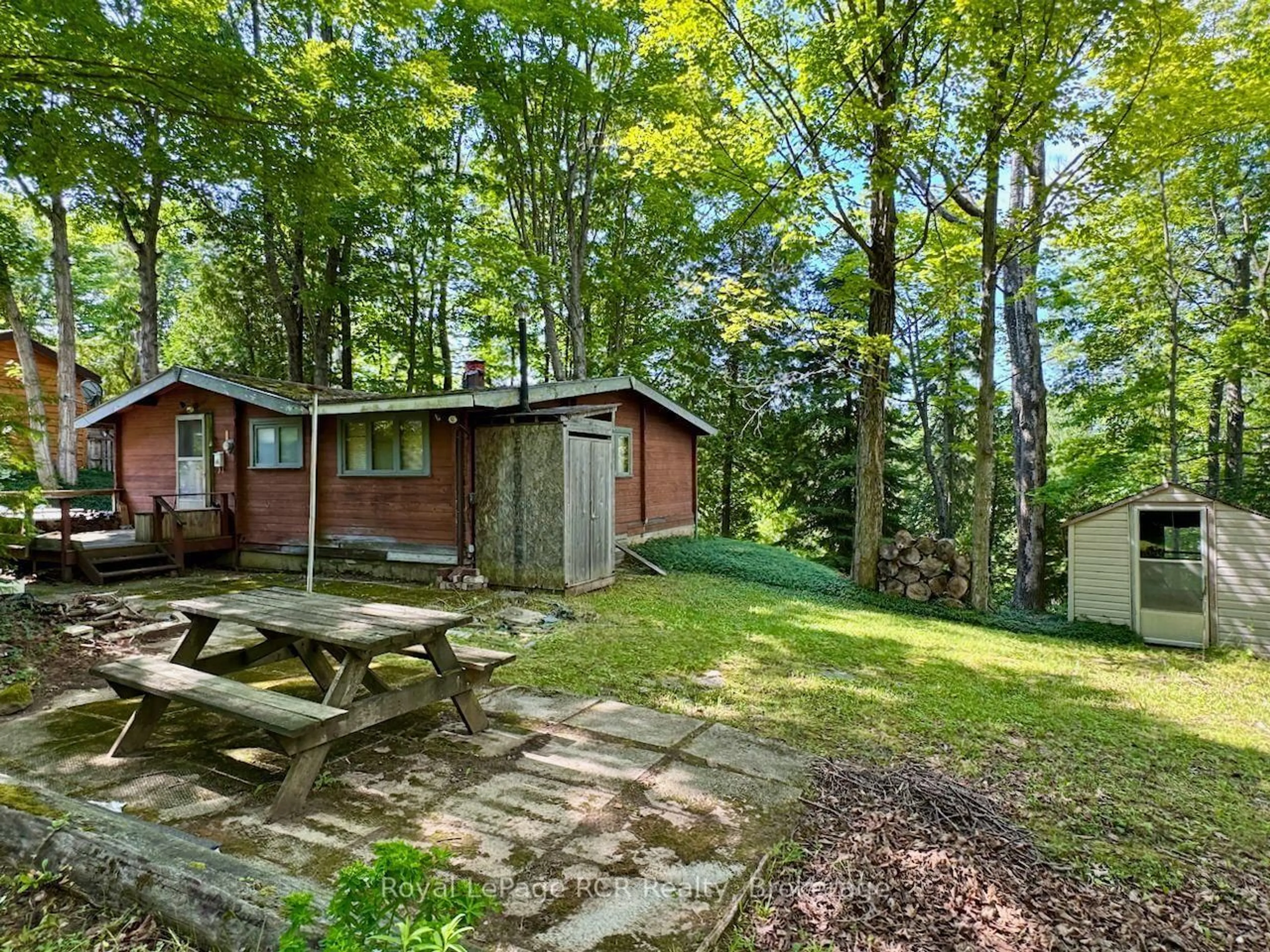 Patio, forest/trees view for 8 Marino Lane, South Bruce Peninsula Ontario N0H 2T0