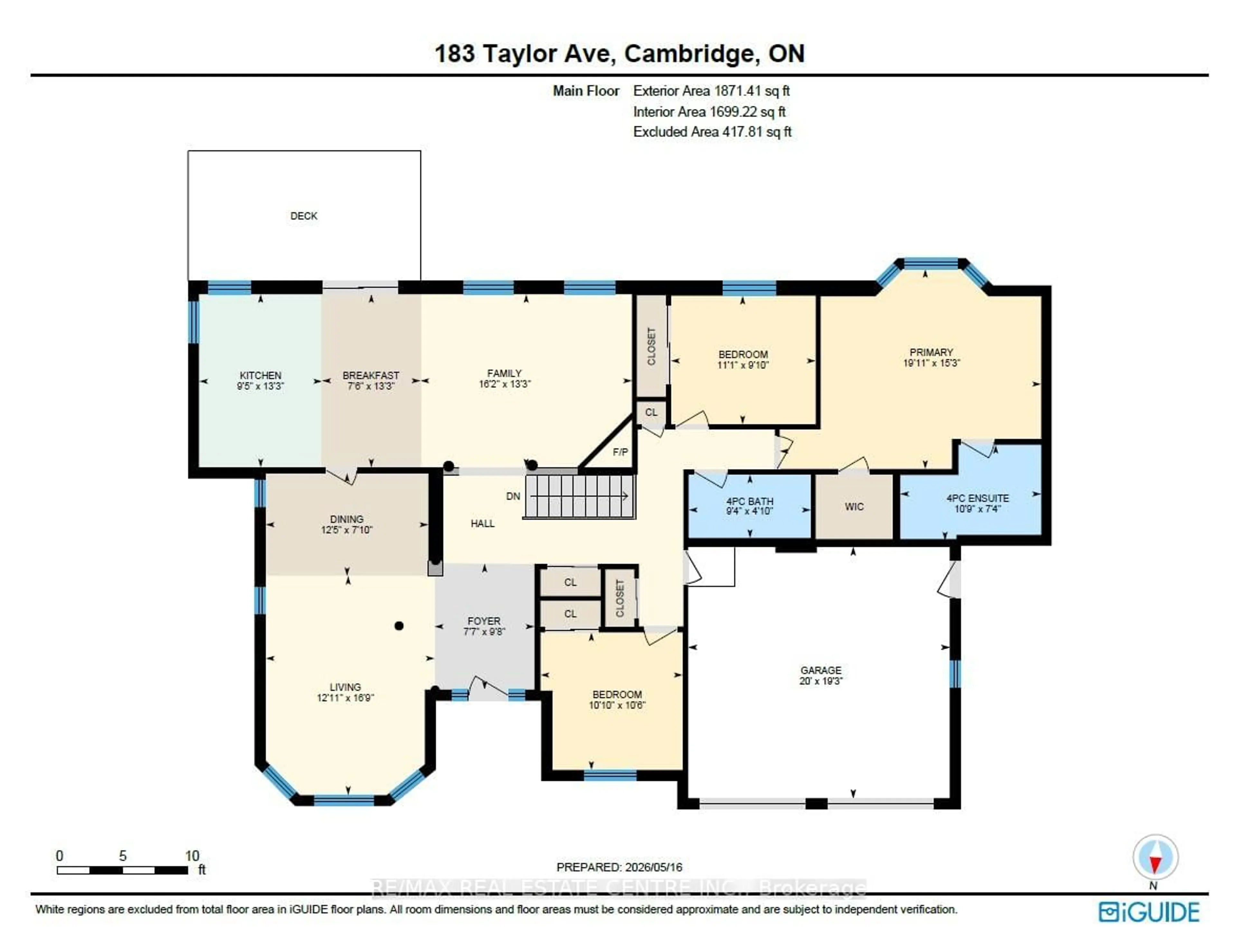 Floor plan for 183 Taylor Ave, Cambridge Ontario N1R 8H9