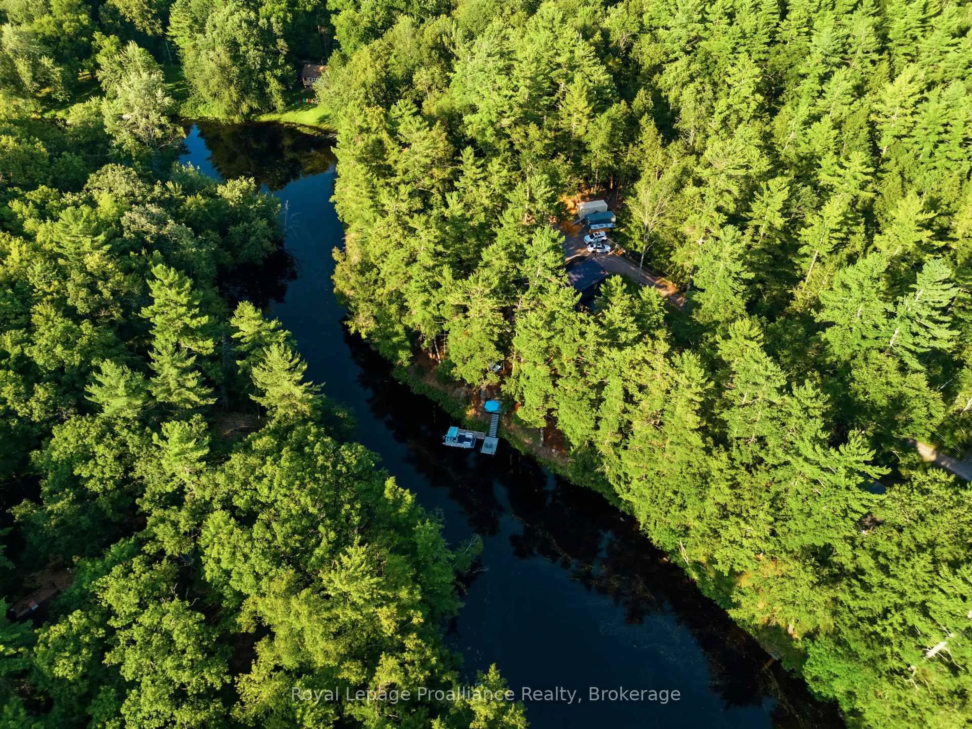 A pic from outside/outdoor area/front of a property/back of a property/a pic from drone, forest/trees view for 282-G Cottage Lane, Tweed Ontario K0K 3J0