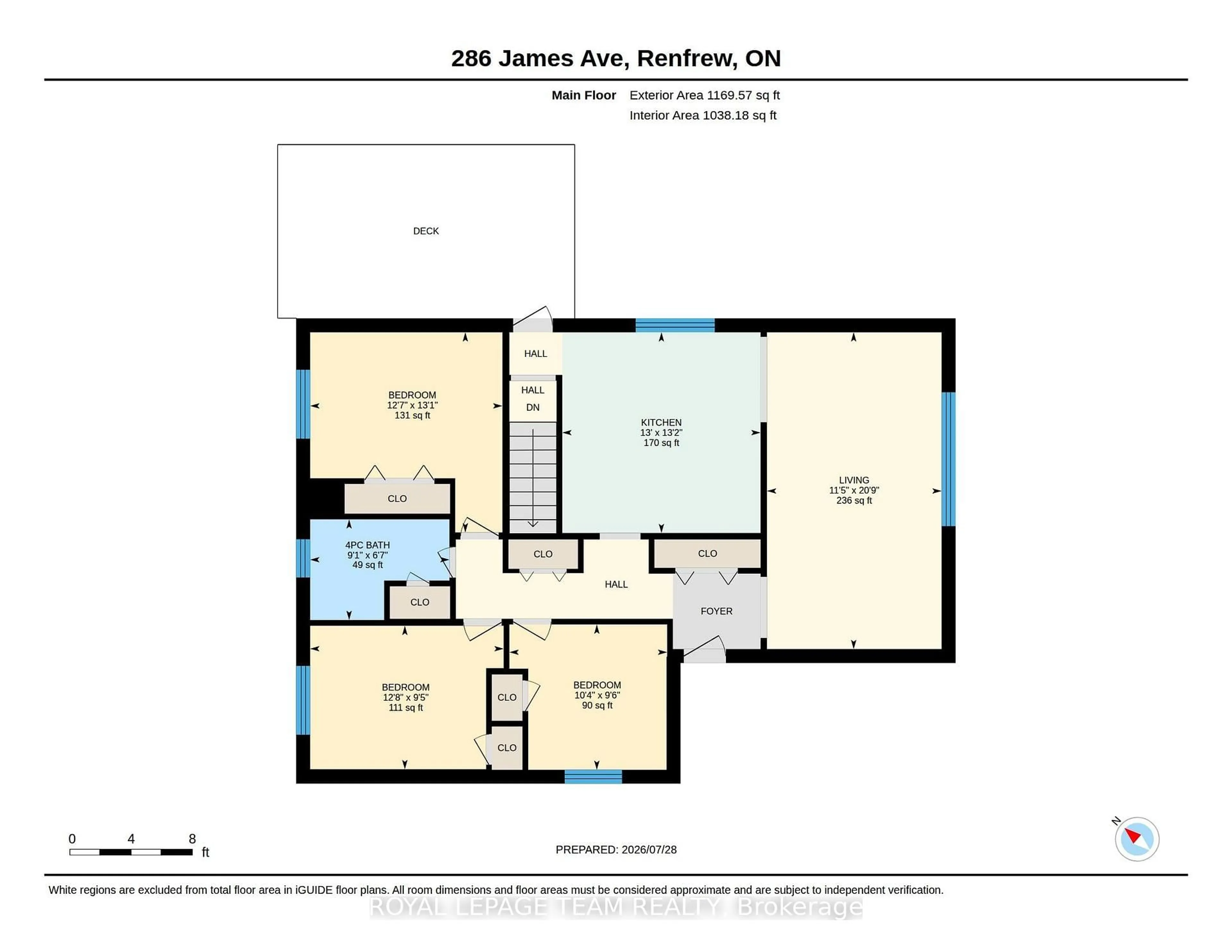 Floor plan for 286 James St, Renfrew Ontario K7V 2N9