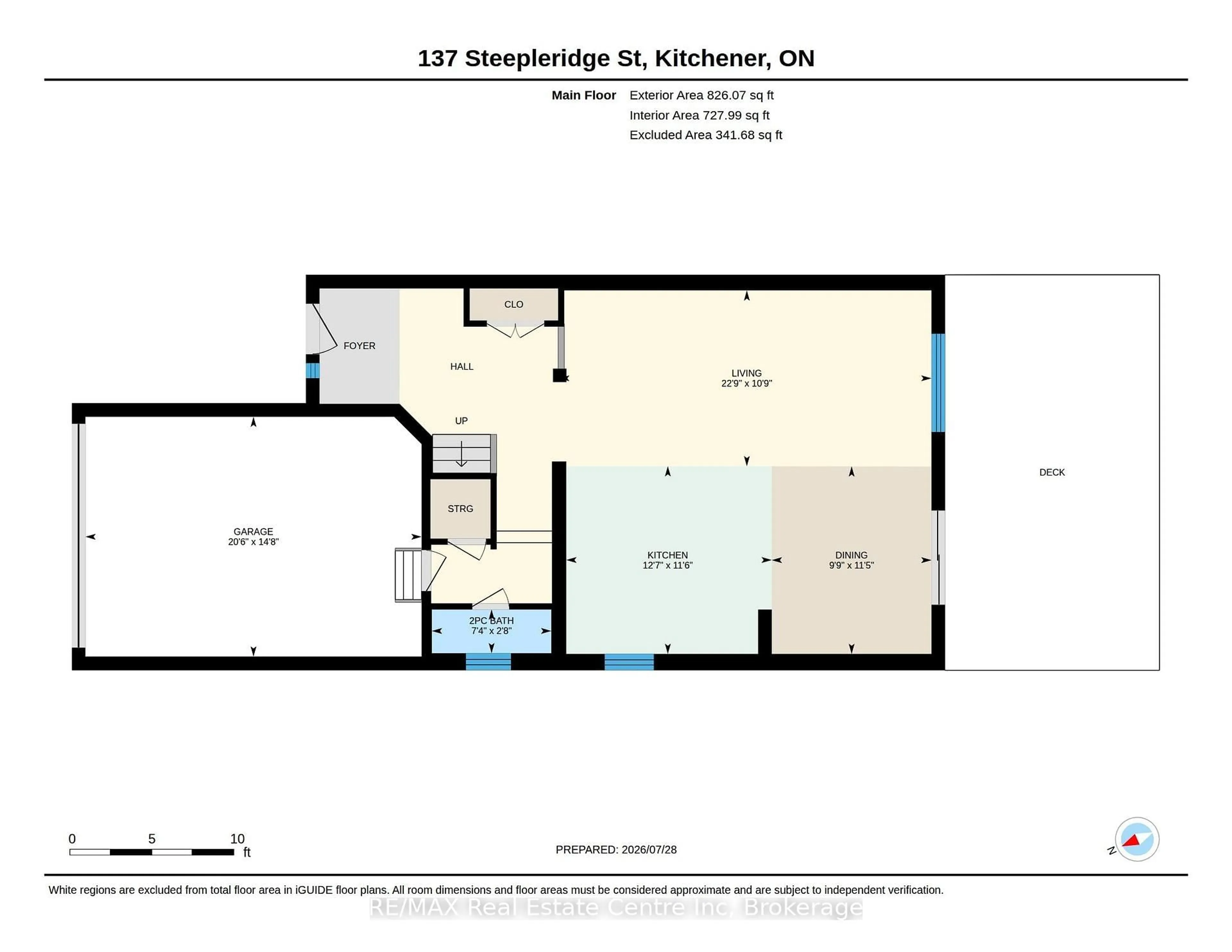 Floor plan for 137 Steepleridge St, Kitchener Ontario N2P 2W2