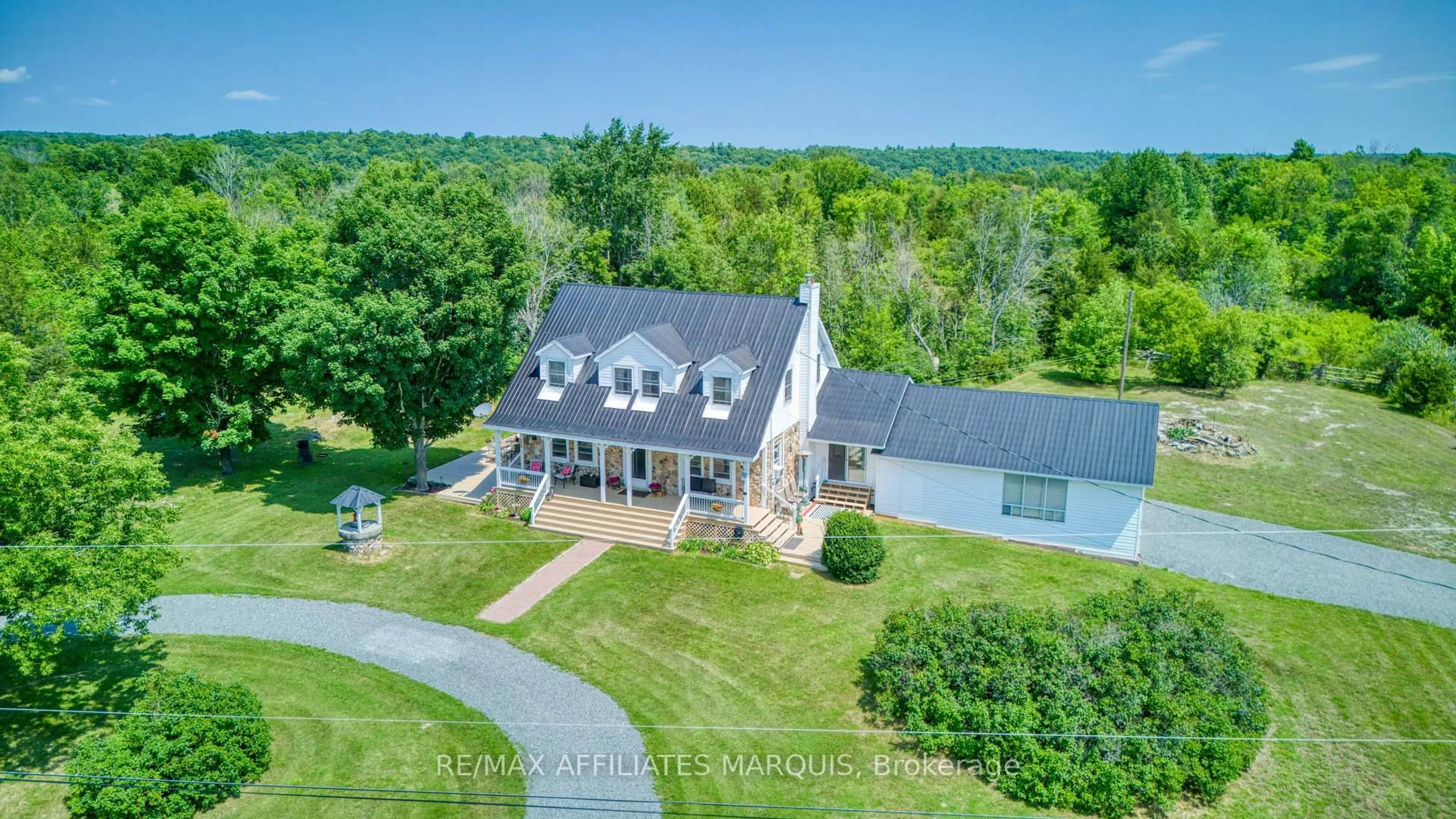 A pic from outside/outdoor area/front of a property/back of a property/a pic from drone, water/lake/river/ocean view for 531 Little Crosby Lake Rd, Rideau Lakes Ontario K0G 1X0