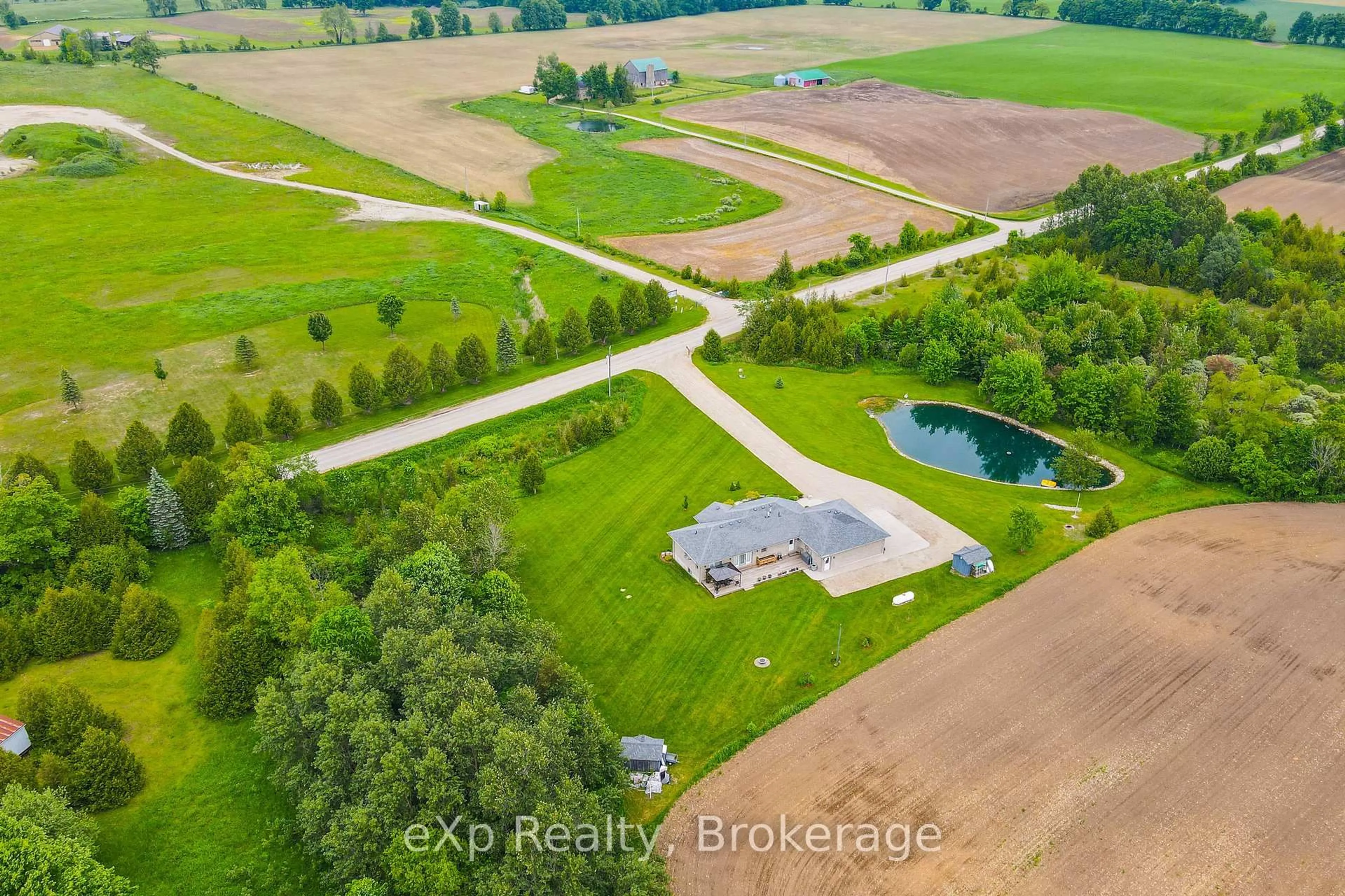 A pic from outside/outdoor area/front of a property/back of a property/a pic from drone, water/lake/river/ocean view for 82622 Letterbreen Rd, West Grey Ontario N0G 2L0