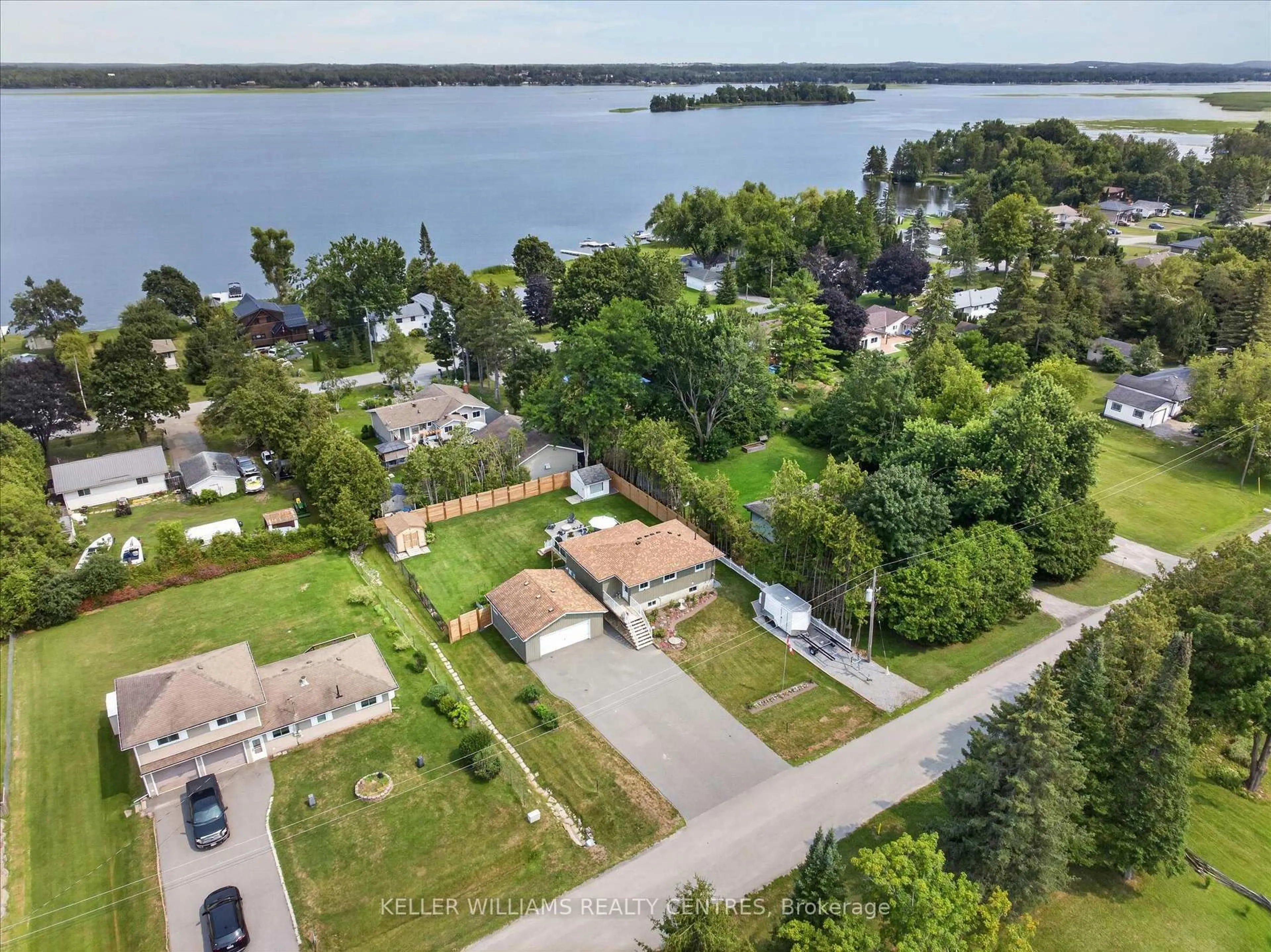 A pic from outside/outdoor area/front of a property/back of a property/a pic from drone, water/lake/river/ocean view for 268 Crosby Dr, Kawartha Lakes Ontario K0M 1A0