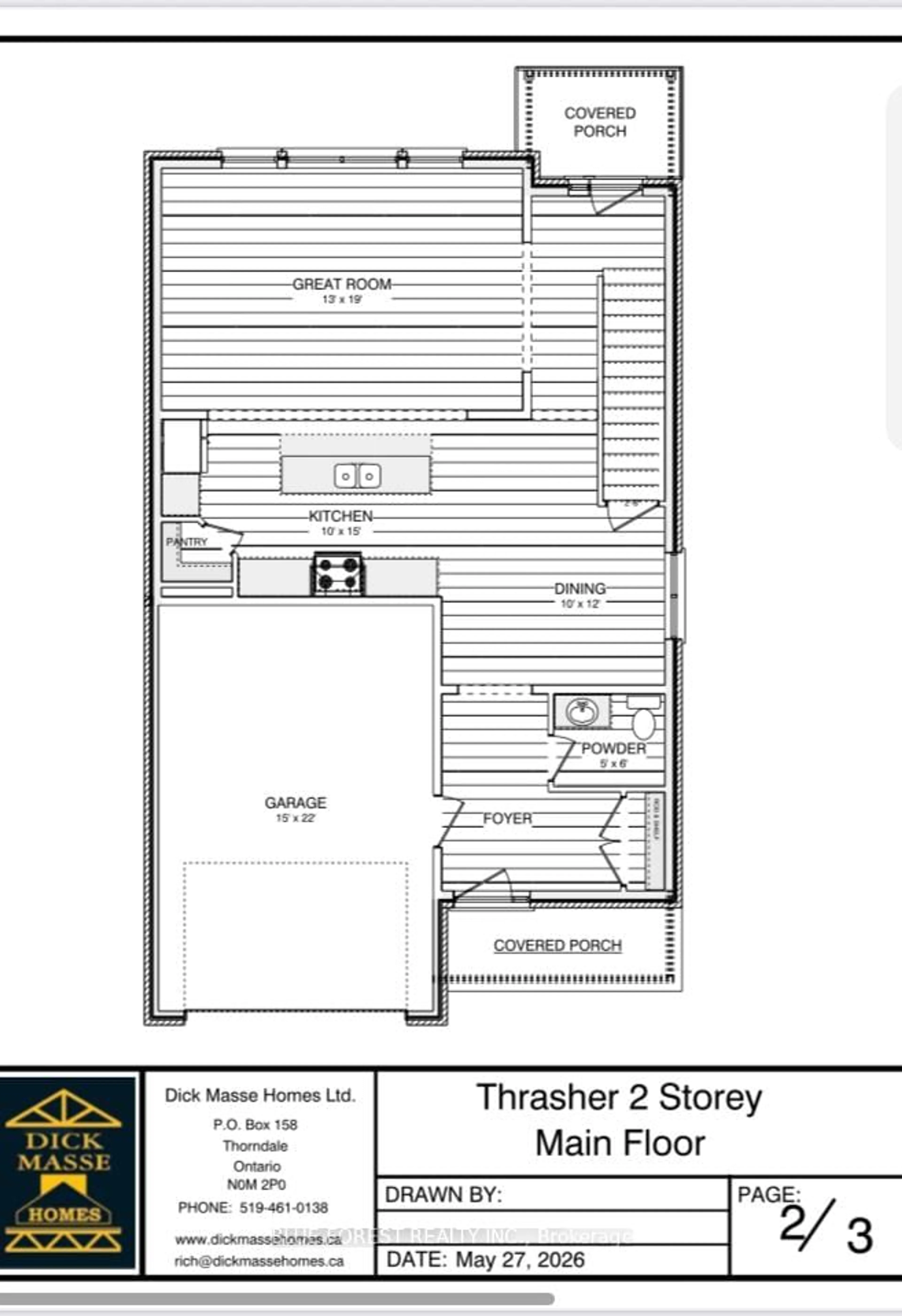 Floor plan for 199 Patrick St, Thames Centre Ontario N0M 2P0