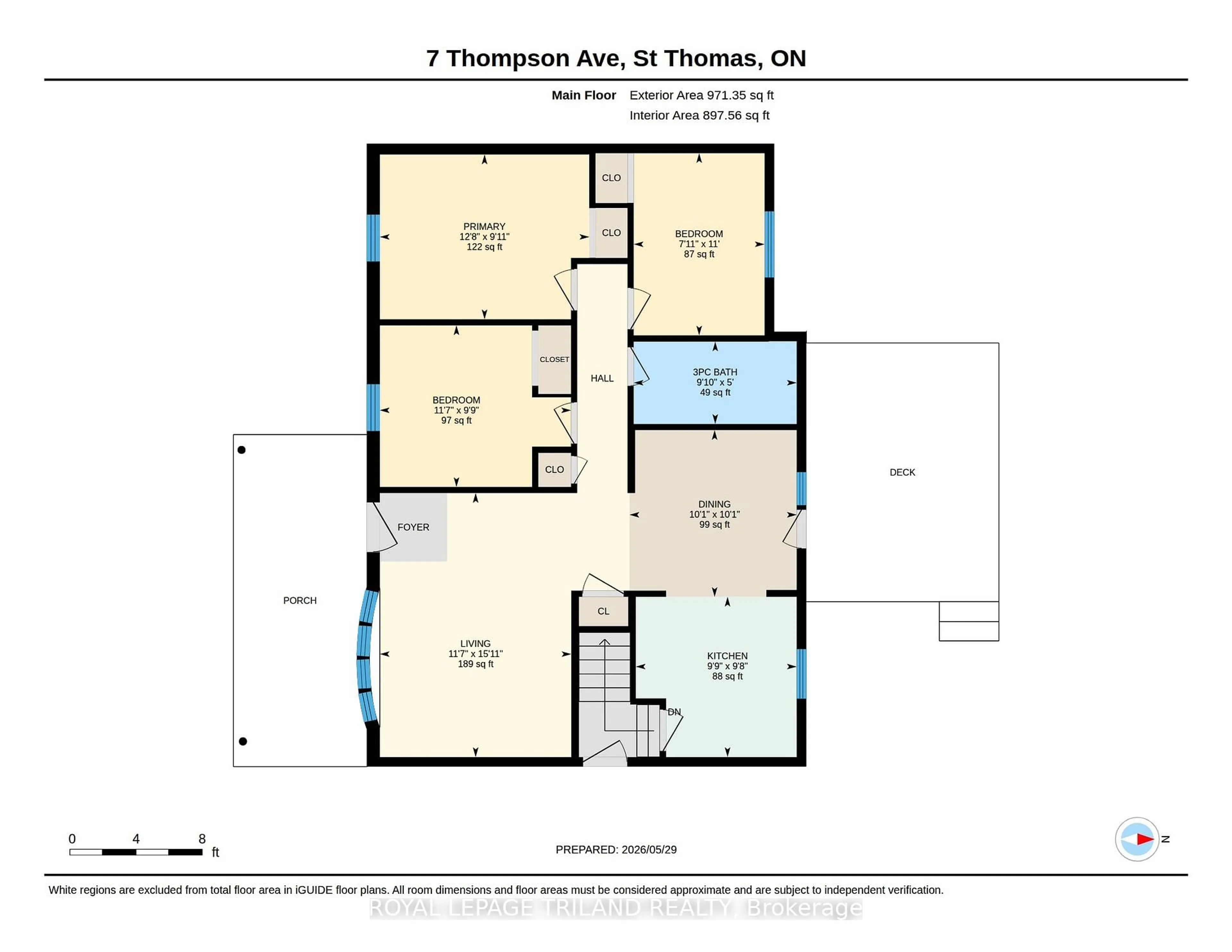 Floor plan for 7 THOMPSON Ave, St. Thomas Ontario N5R 1G1