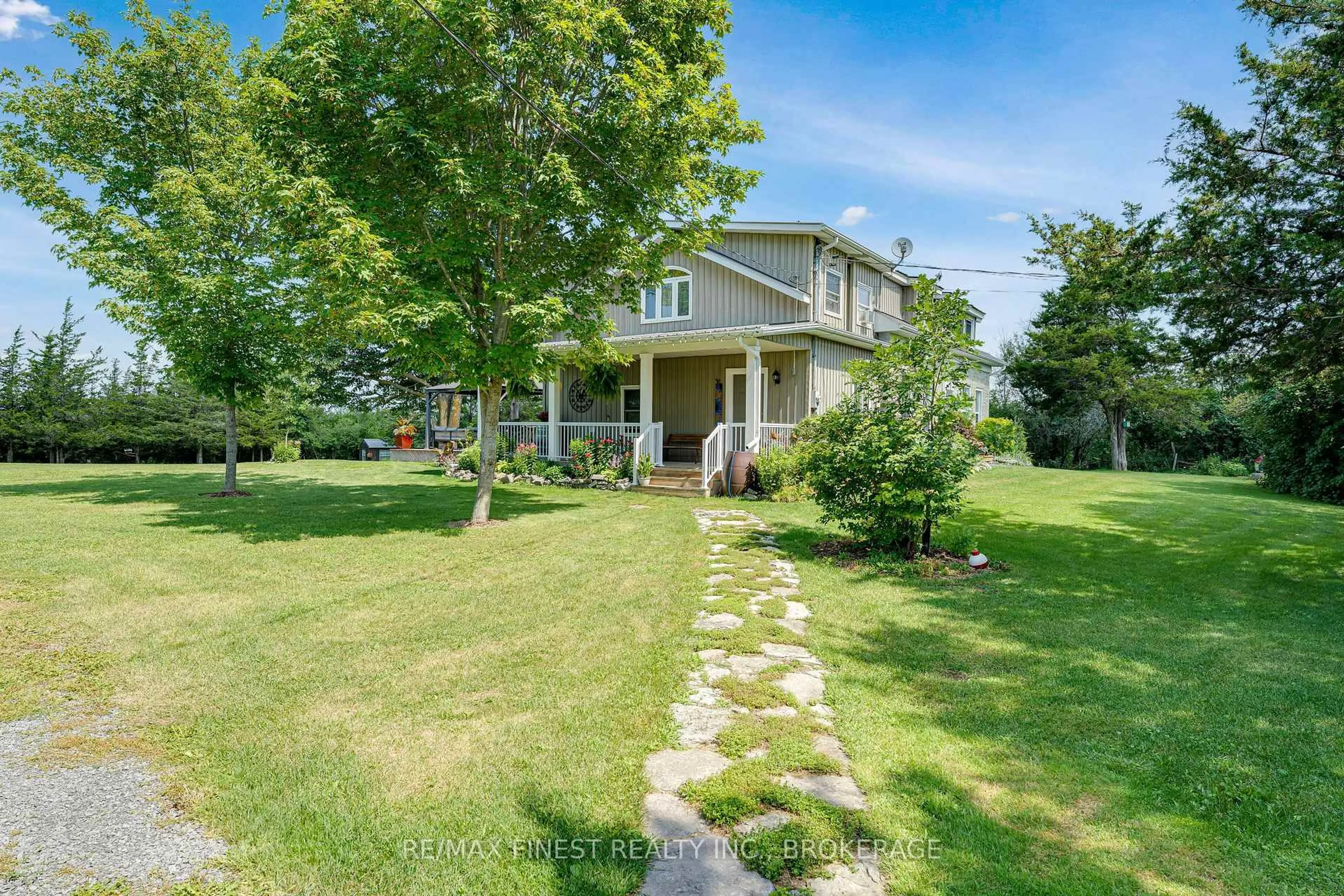 A pic from outside/outdoor area/front of a property/back of a property/a pic from drone, unknown for 1021 Bethel Rd, Yarker Ontario K0K 3N0
