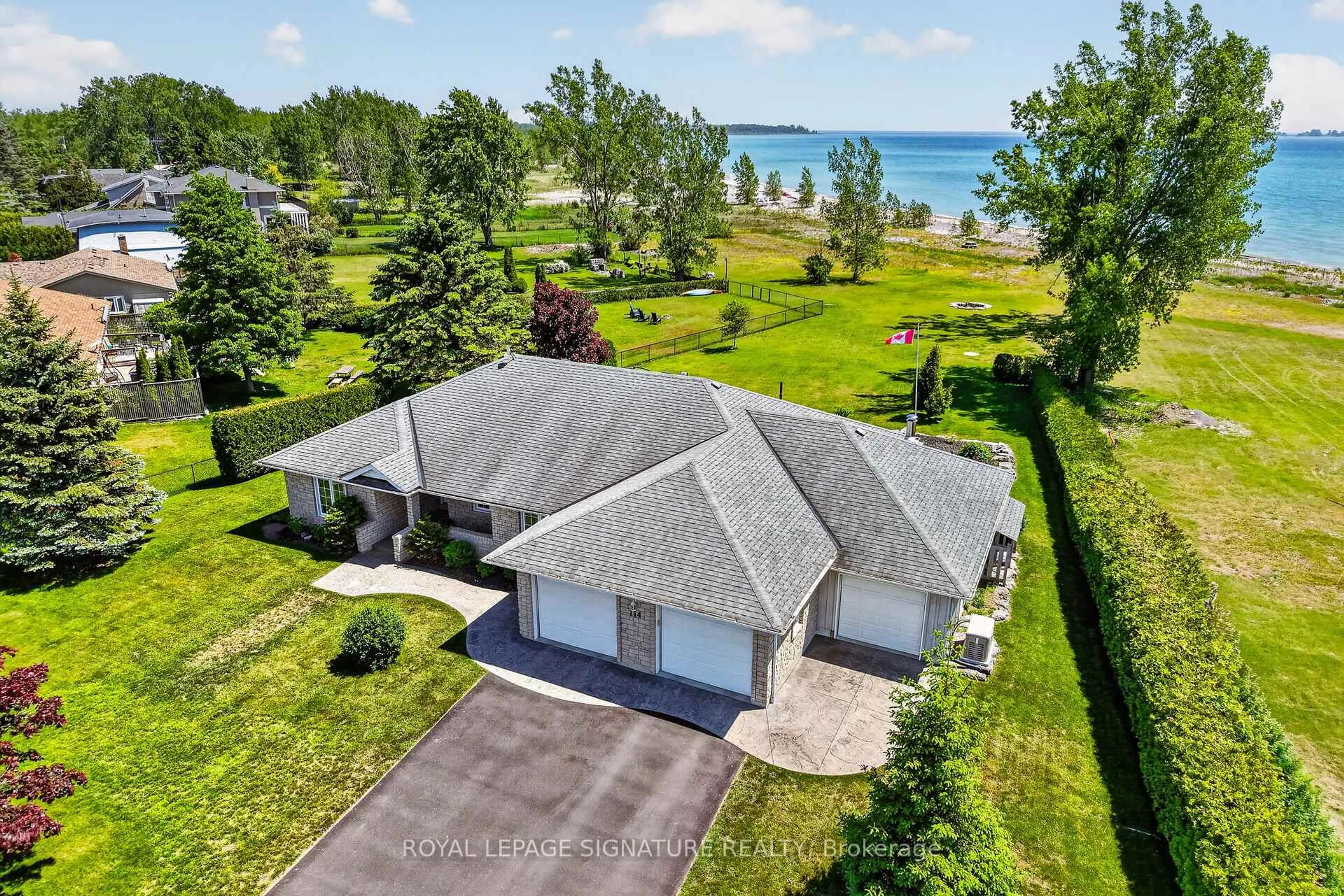 A pic from outside/outdoor area/front of a property/back of a property/a pic from drone, water/lake/river/ocean view for 114 Lakehurst St, Brighton Ontario K0K 1H0