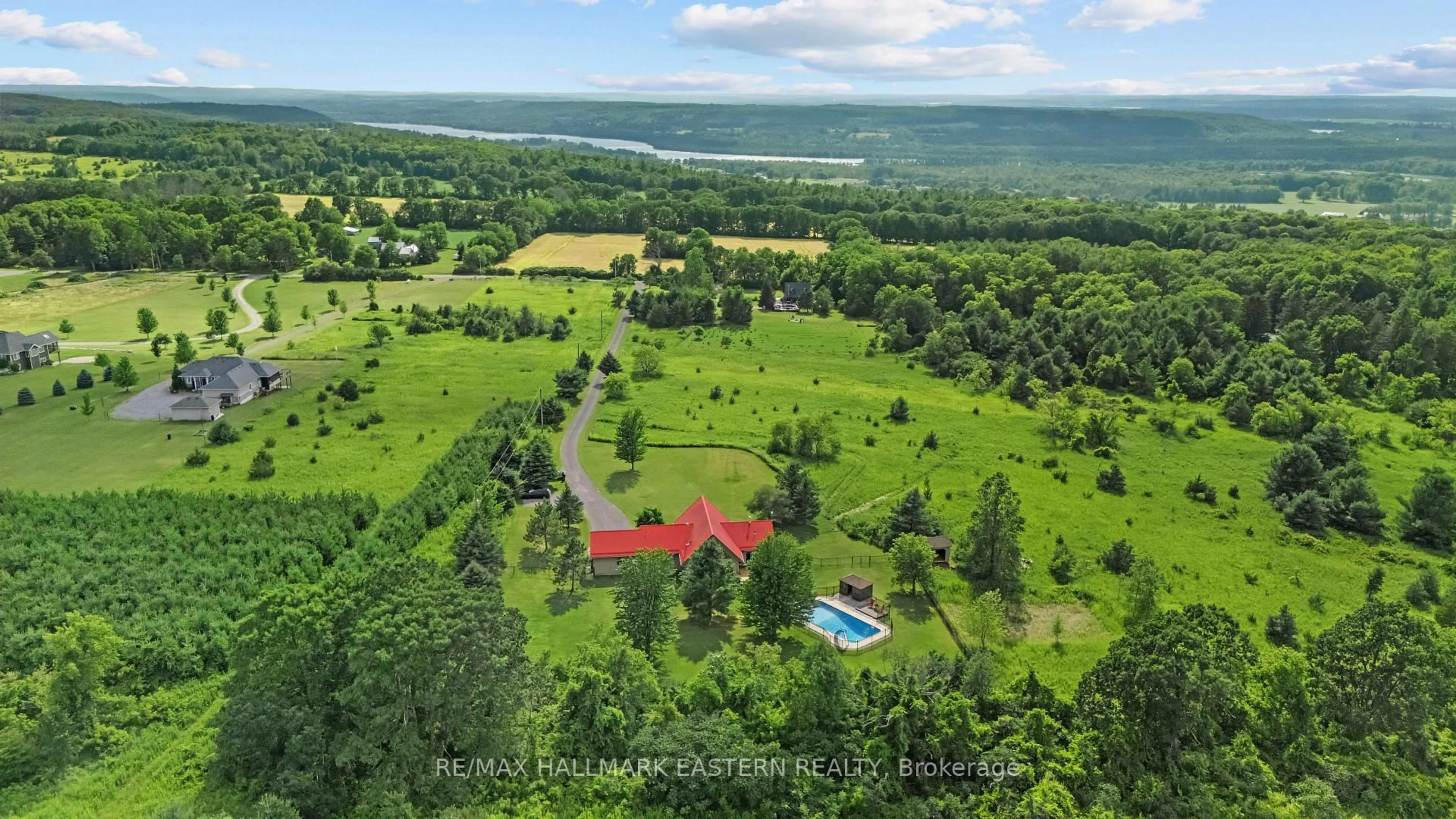 A pic from outside/outdoor area/front of a property/back of a property/a pic from drone, water/lake/river/ocean view for 184 Golf Course Rd, Stirling Ontario K0K 3E0