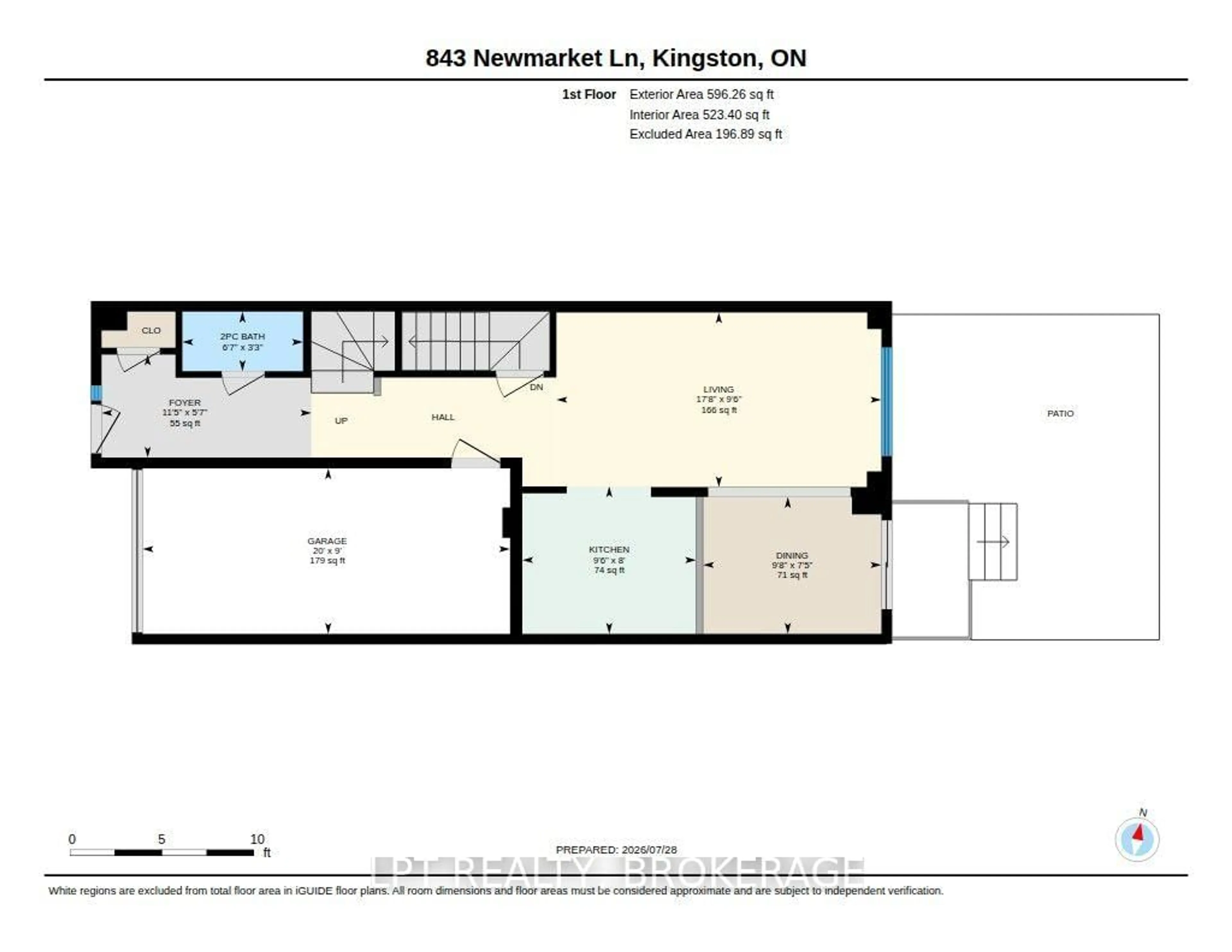 Floor plan for 843 Newmarket Lane, Kingston Ontario K7K 0C8