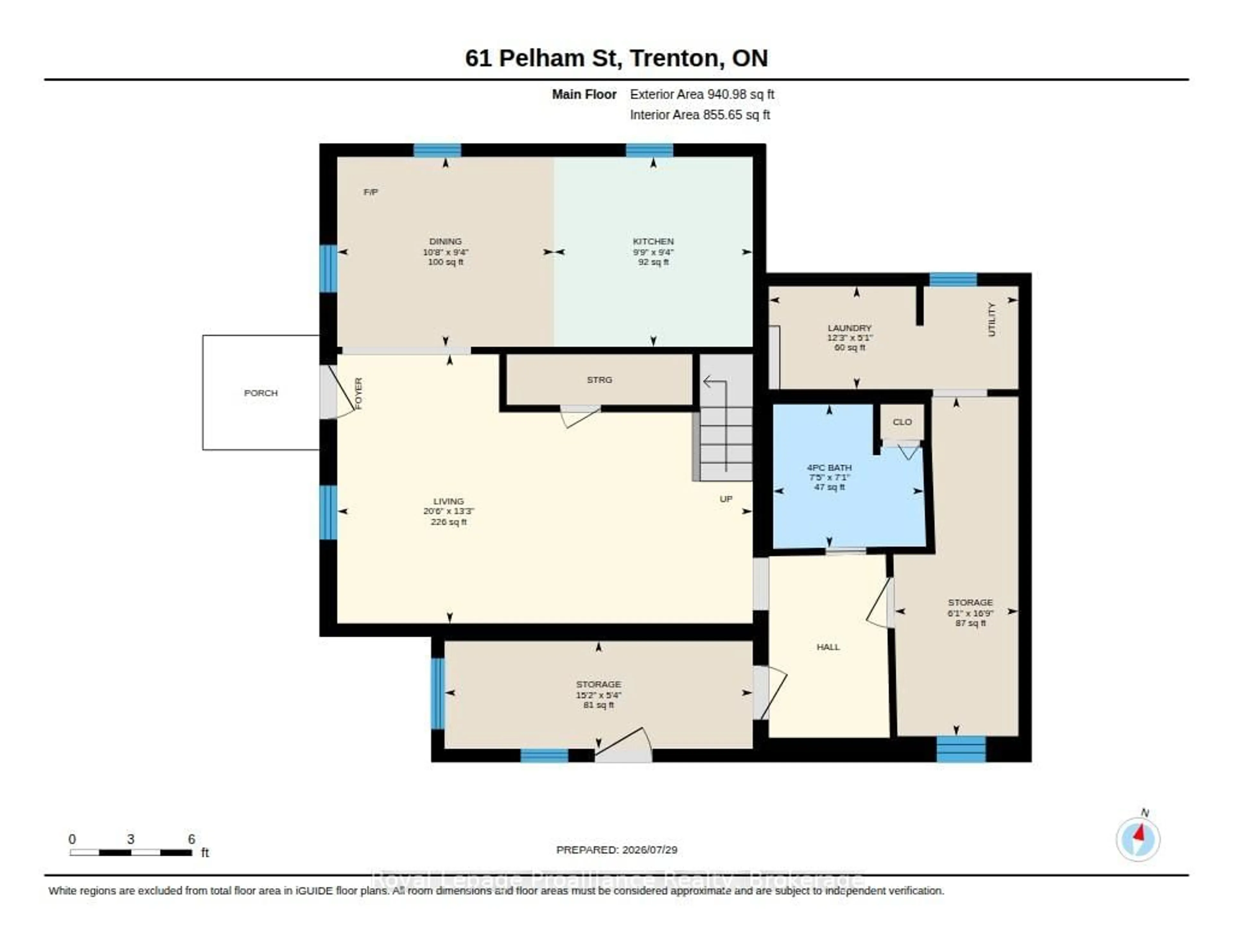 Floor plan for 61 Pelham St, Quinte West Ontario K8V 4T8