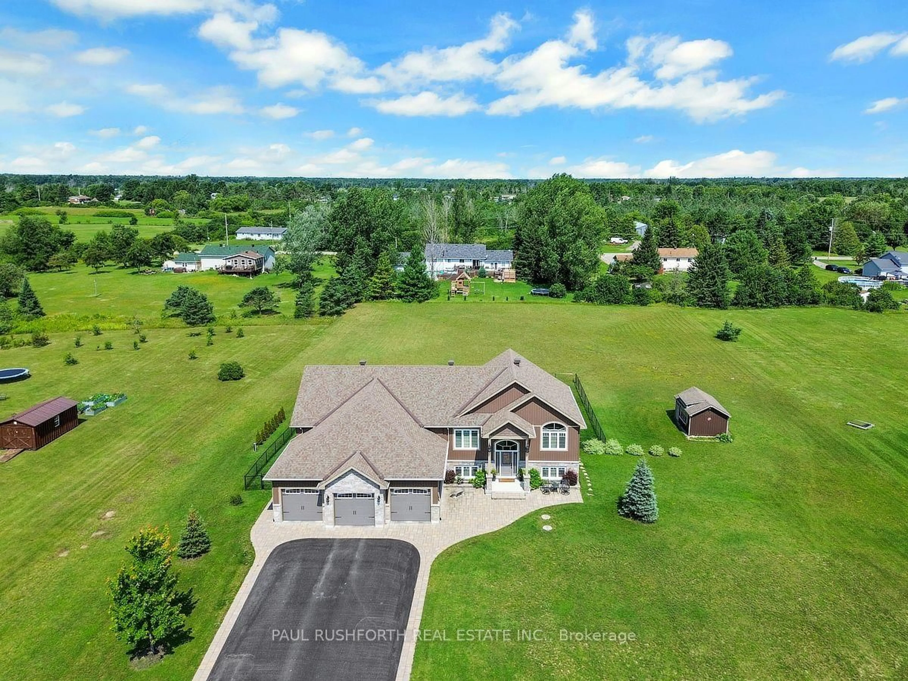 A pic from outside/outdoor area/front of a property/back of a property/a pic from drone, water/lake/river/ocean view for 250 Bristow Rd, Smiths Falls Ontario K7A 5B8