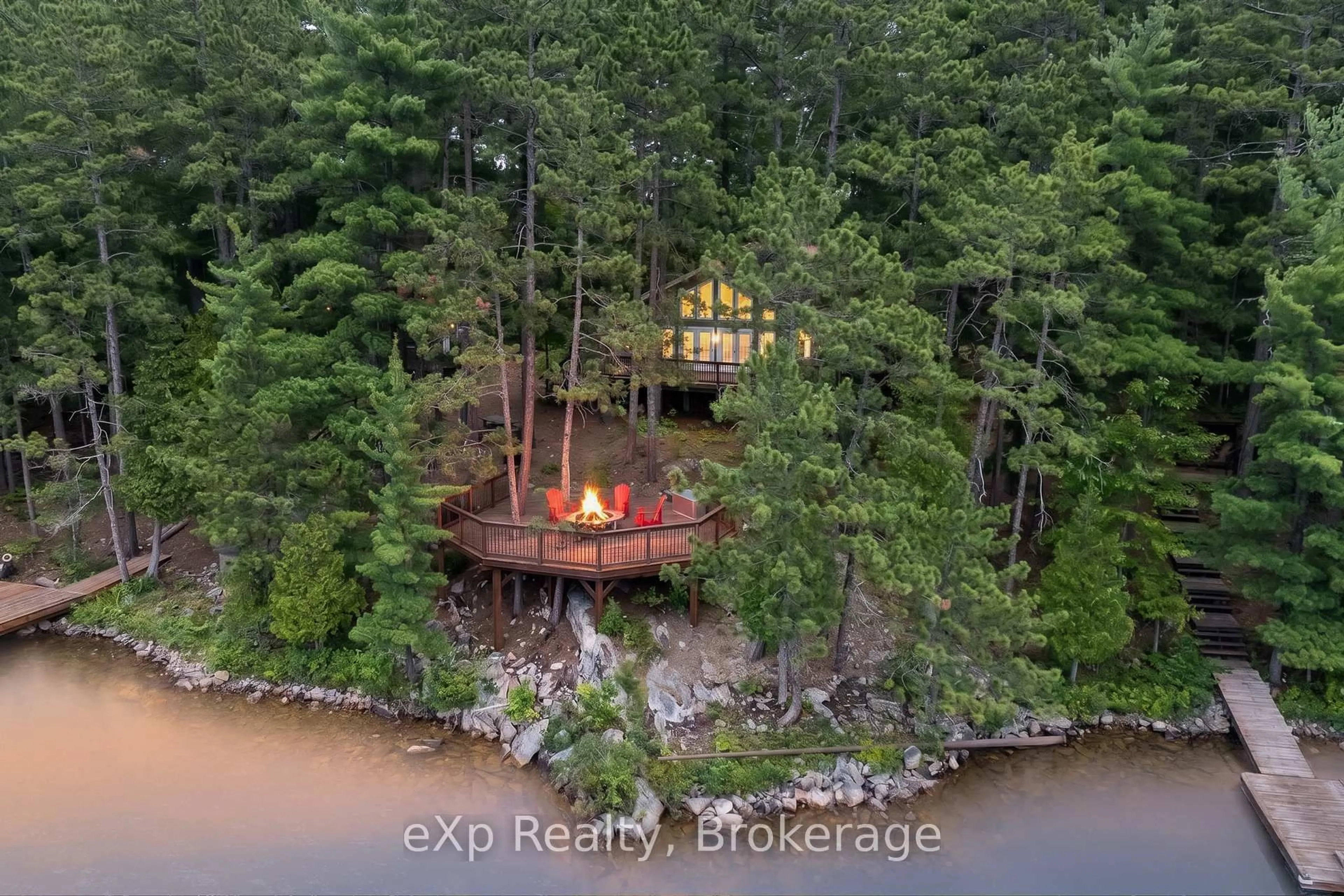 A pic from outside/outdoor area/front of a property/back of a property/a pic from drone, water/lake/river/ocean view for 0 South Shore Lake Panache, Greater Sudbury Ontario P0M 3E0