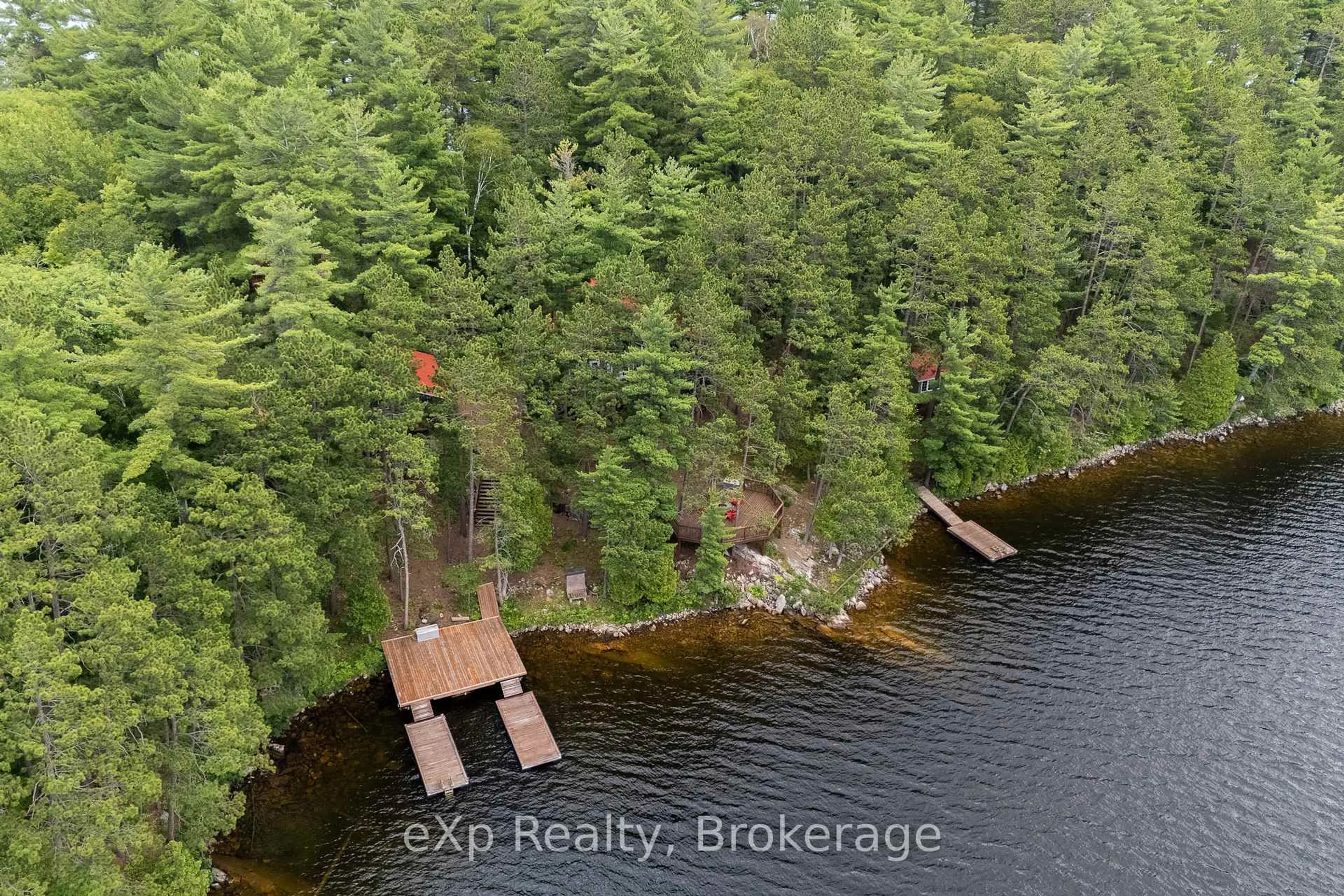 A pic from outside/outdoor area/front of a property/back of a property/a pic from drone, water/lake/river/ocean view for 0 South Shore Lake Panache, Greater Sudbury Ontario P0M 3E0