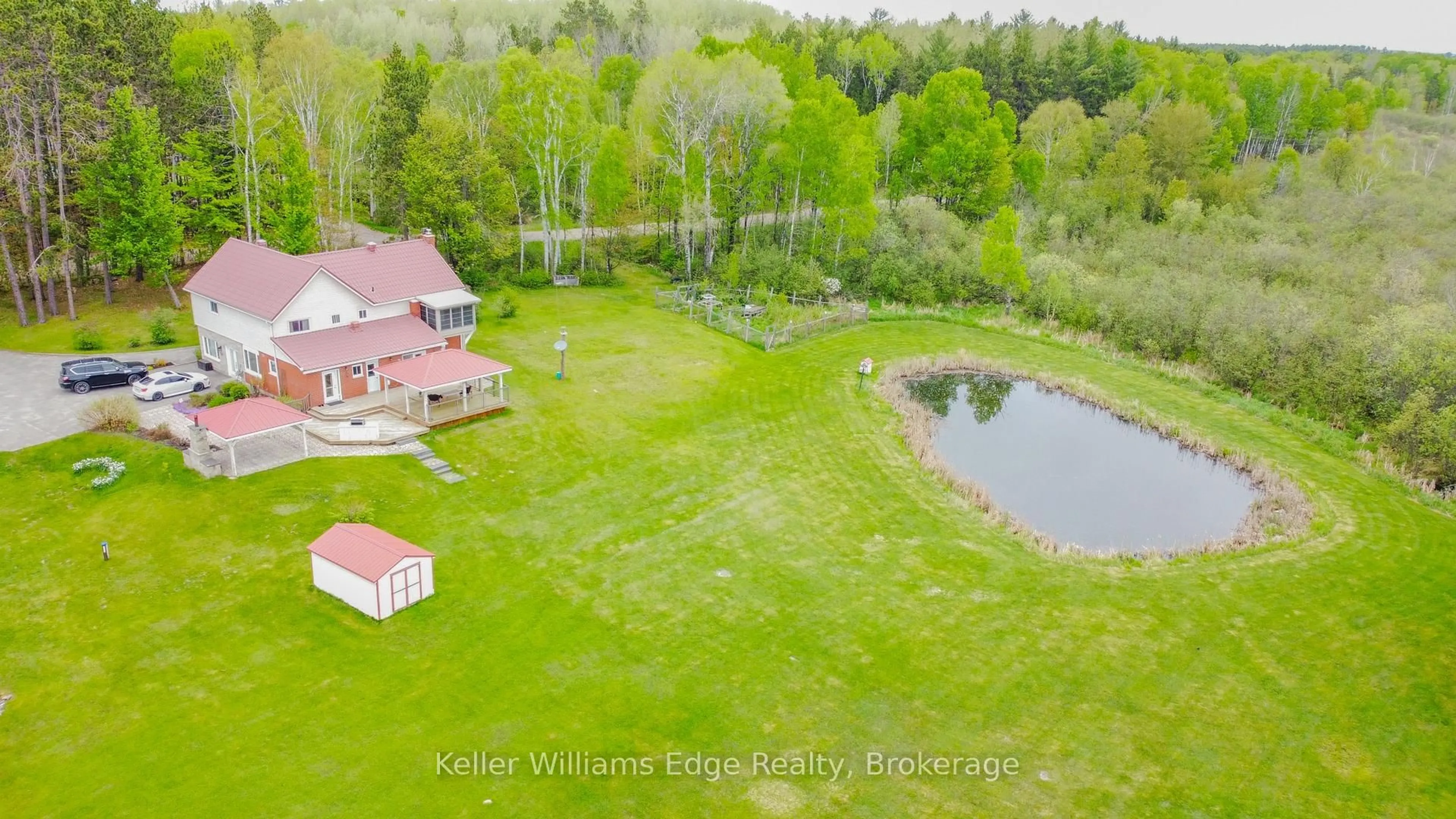 A pic from outside/outdoor area/front of a property/back of a property/a pic from drone, water/lake/river/ocean view for 89 HILLS SIDING Rd, Callander Ontario P0H 1H0
