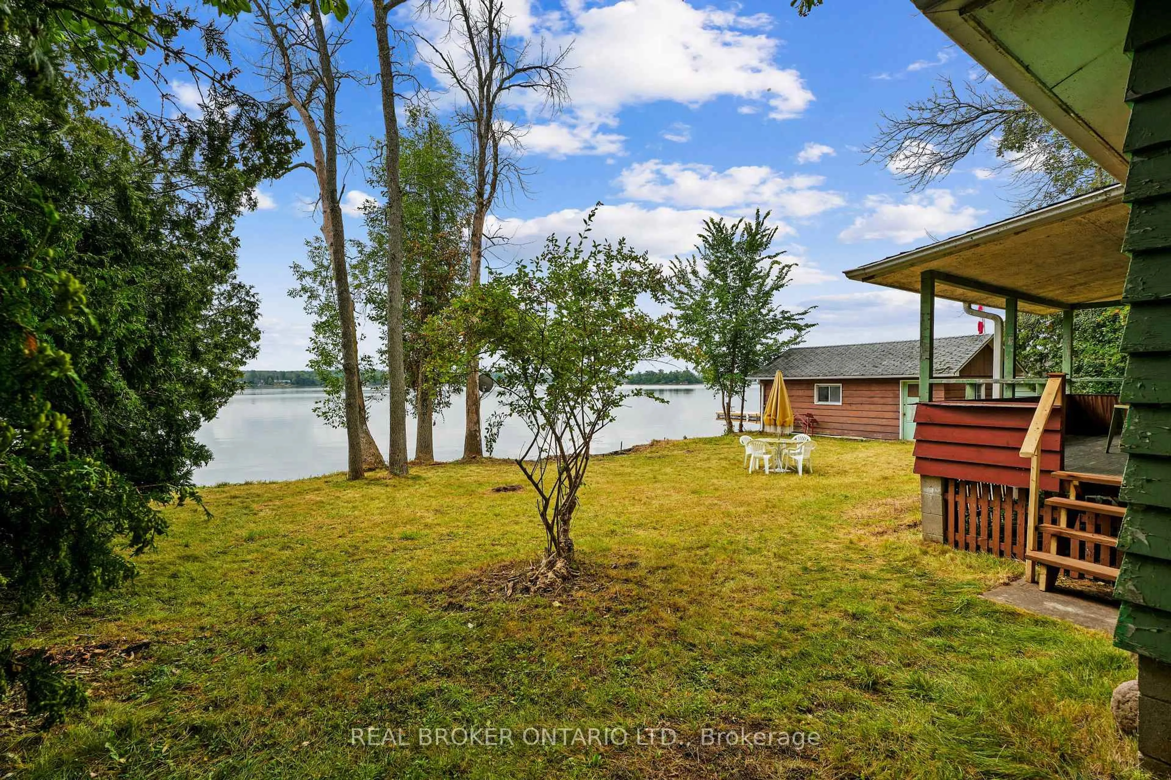 A pic from outside/outdoor area/front of a property/back of a property/a pic from drone, water/lake/river/ocean view for 1839 Young's Point Rd, Selwyn Ontario K0L 2H0