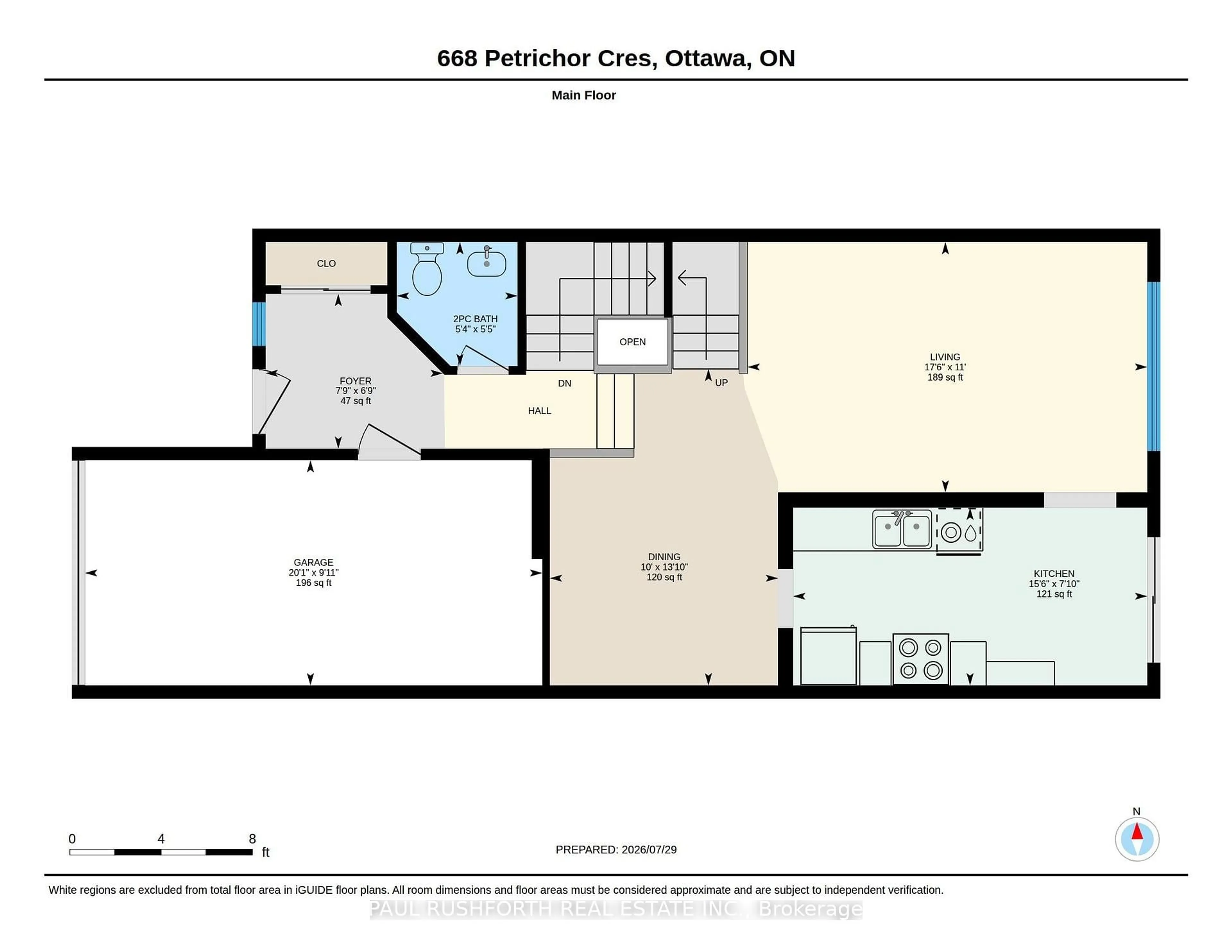 Floor plan for 668 Petrichor Cres, Ottawa Ontario K4A 0Y4