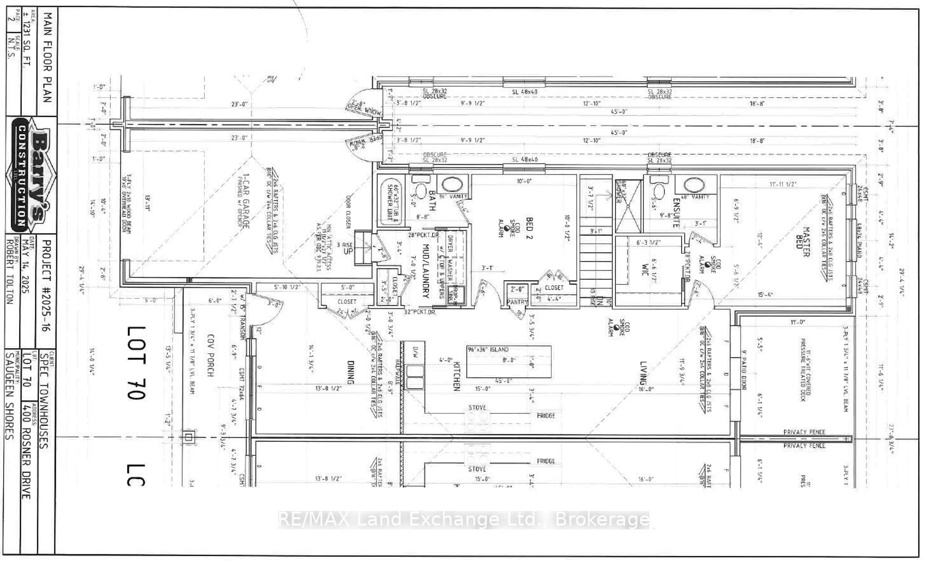 Floor plan for 400 Rosner Dr, Saugeen Shores Ontario N0H 2C8