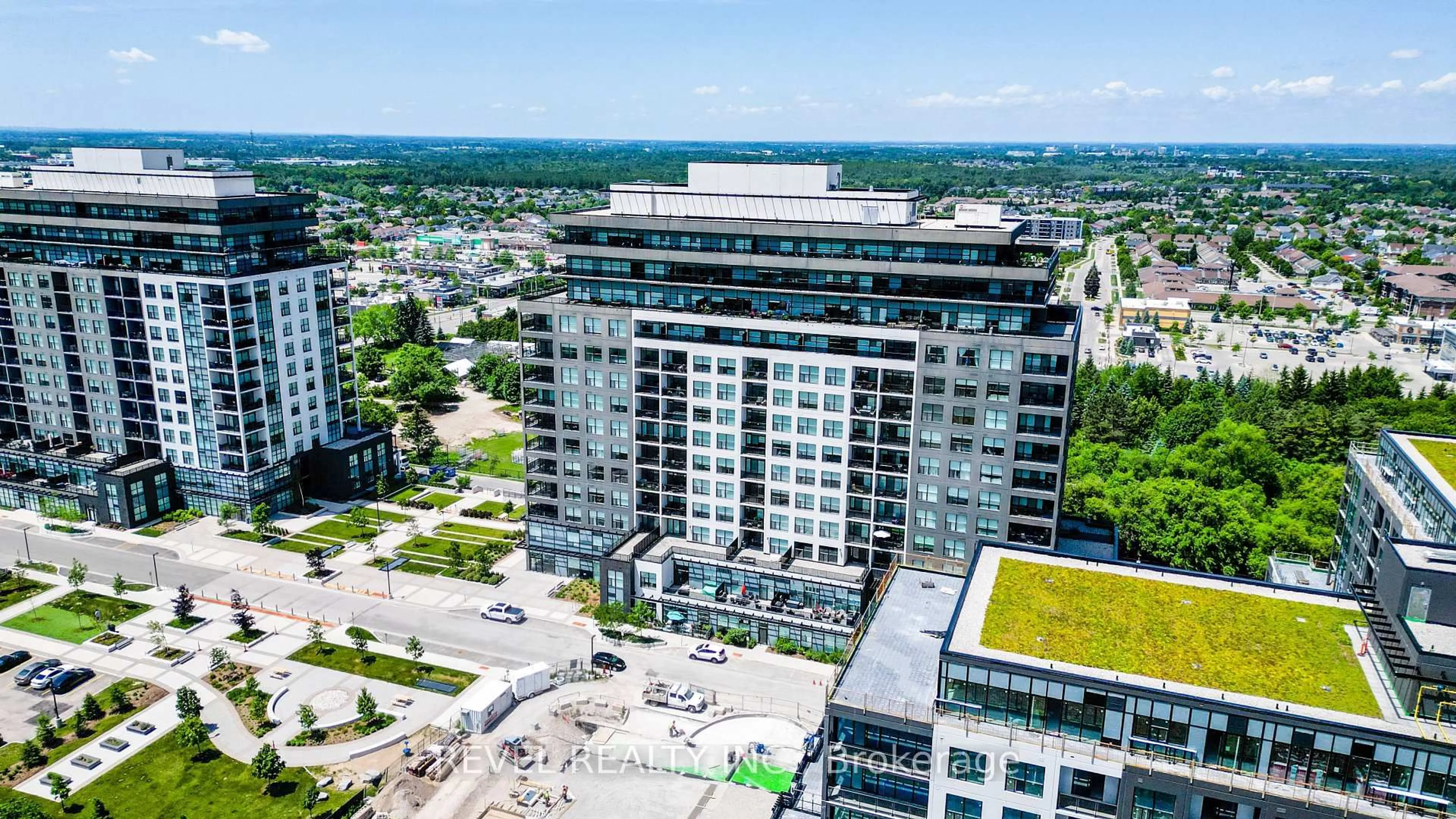 A pic from outside/outdoor area/front of a property/back of a property/a pic from drone, city buildings view from balcony for 1880 Gordon St #1109, Guelph Ontario N1L 0P5