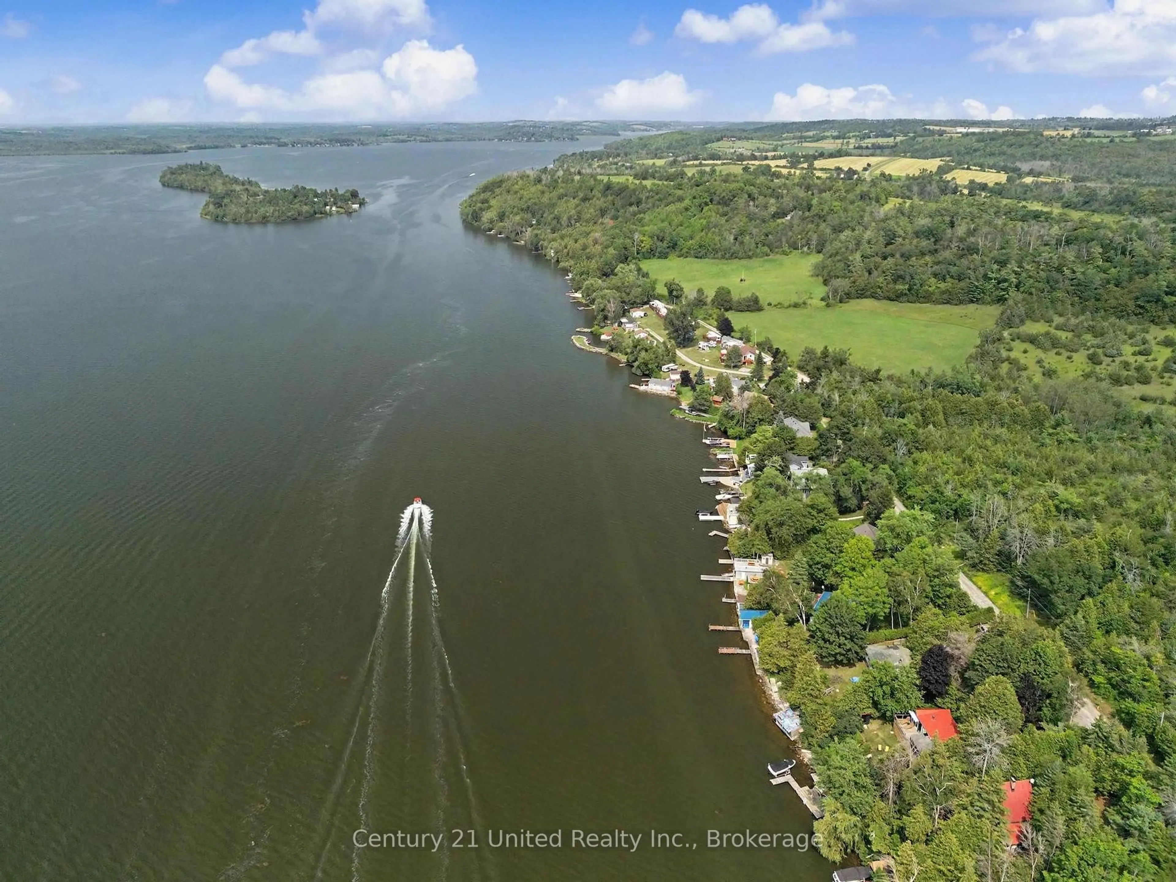 A pic from outside/outdoor area/front of a property/back of a property/a pic from drone, water/lake/river/ocean view for 176 Robins Rd, Alnwick/Haldimand Ontario K0K 2X0