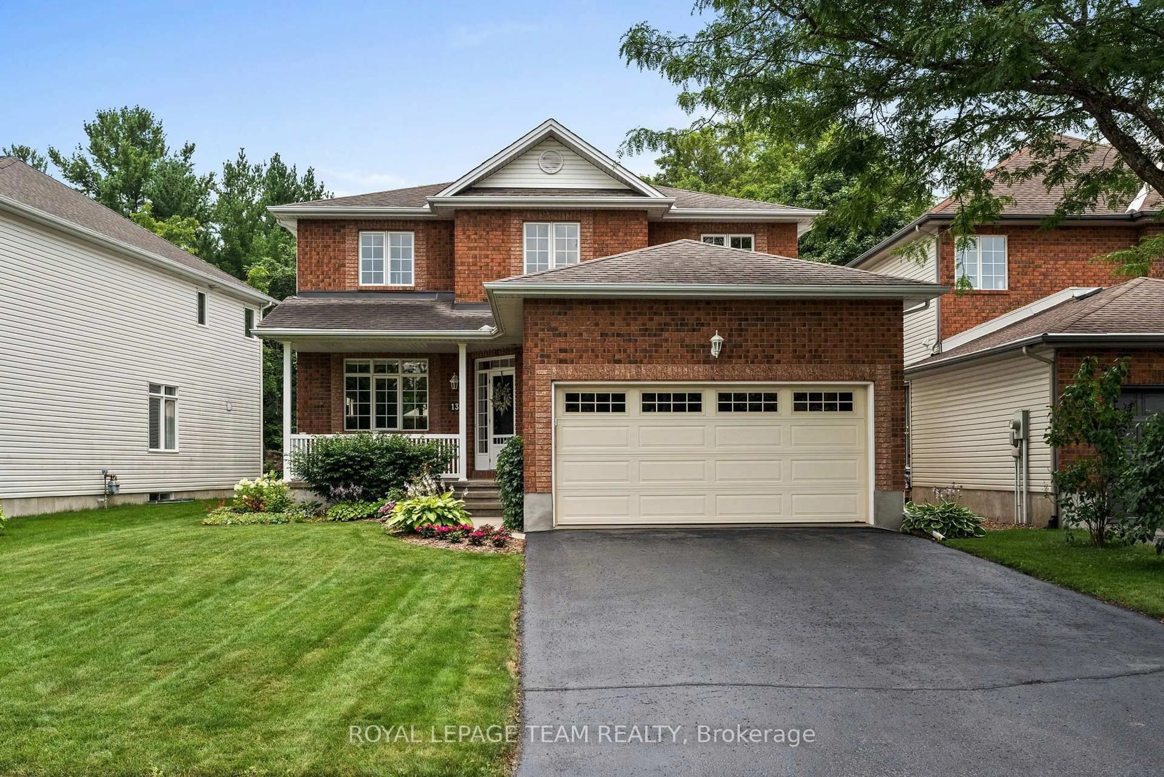 Home with brick exterior material, street for 13 Keno Way, Kanata Ontario K2T 1H4