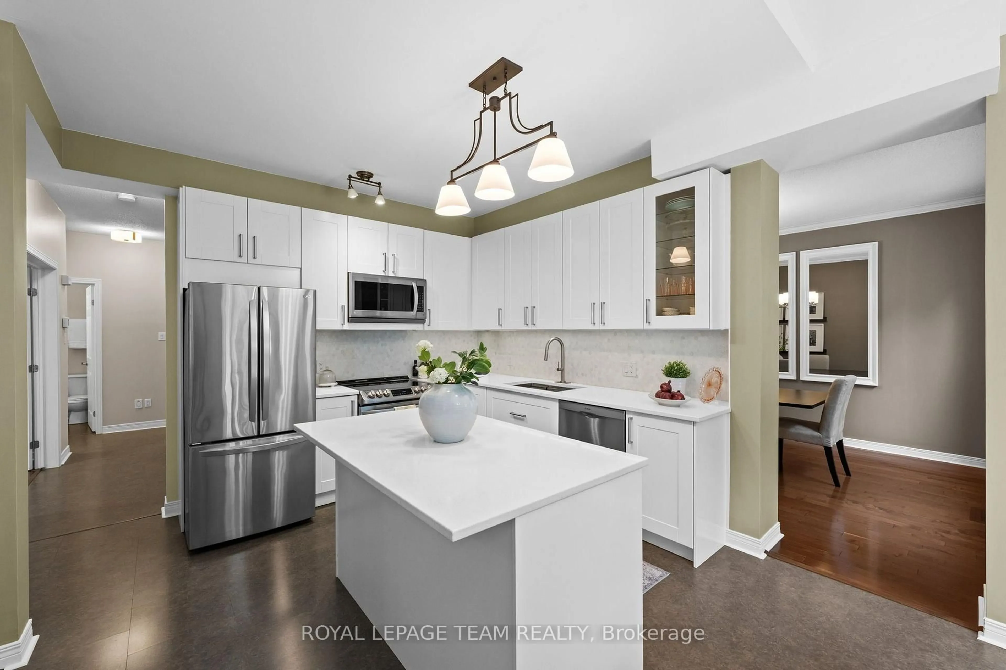 Open concept kitchen, ceramic/tile floor for 13 Keno Way, Kanata Ontario K2T 1H4