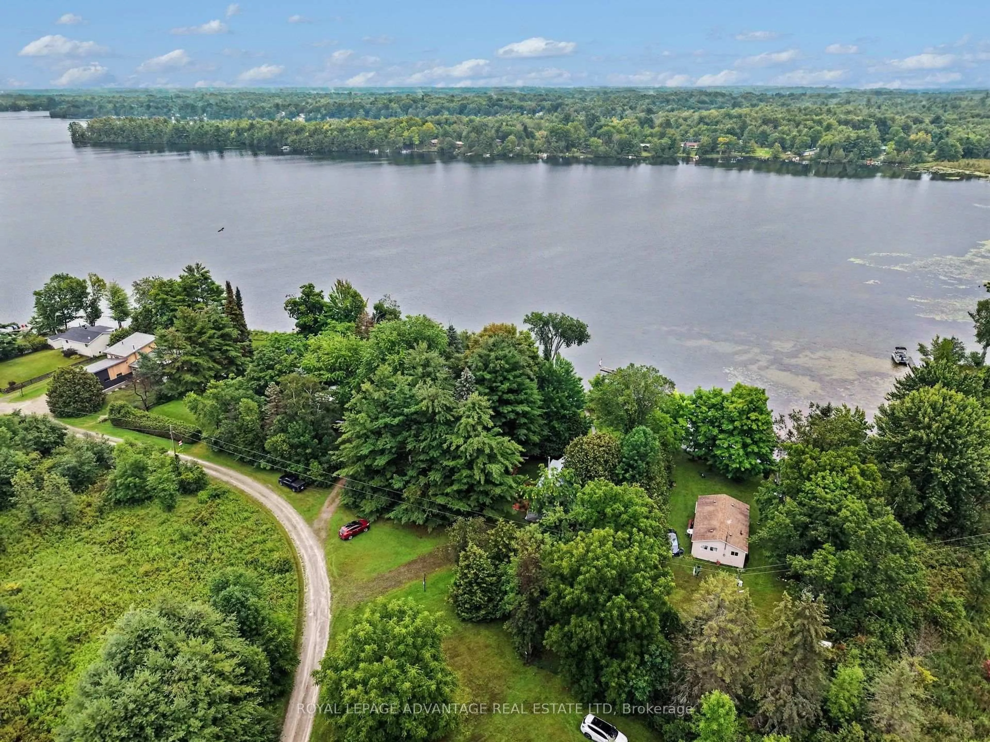 A pic from outside/outdoor area/front of a property/back of a property/a pic from drone, water/lake/river/ocean view for 13 B5a Rd, Rideau Lakes Ontario K0G 1L0