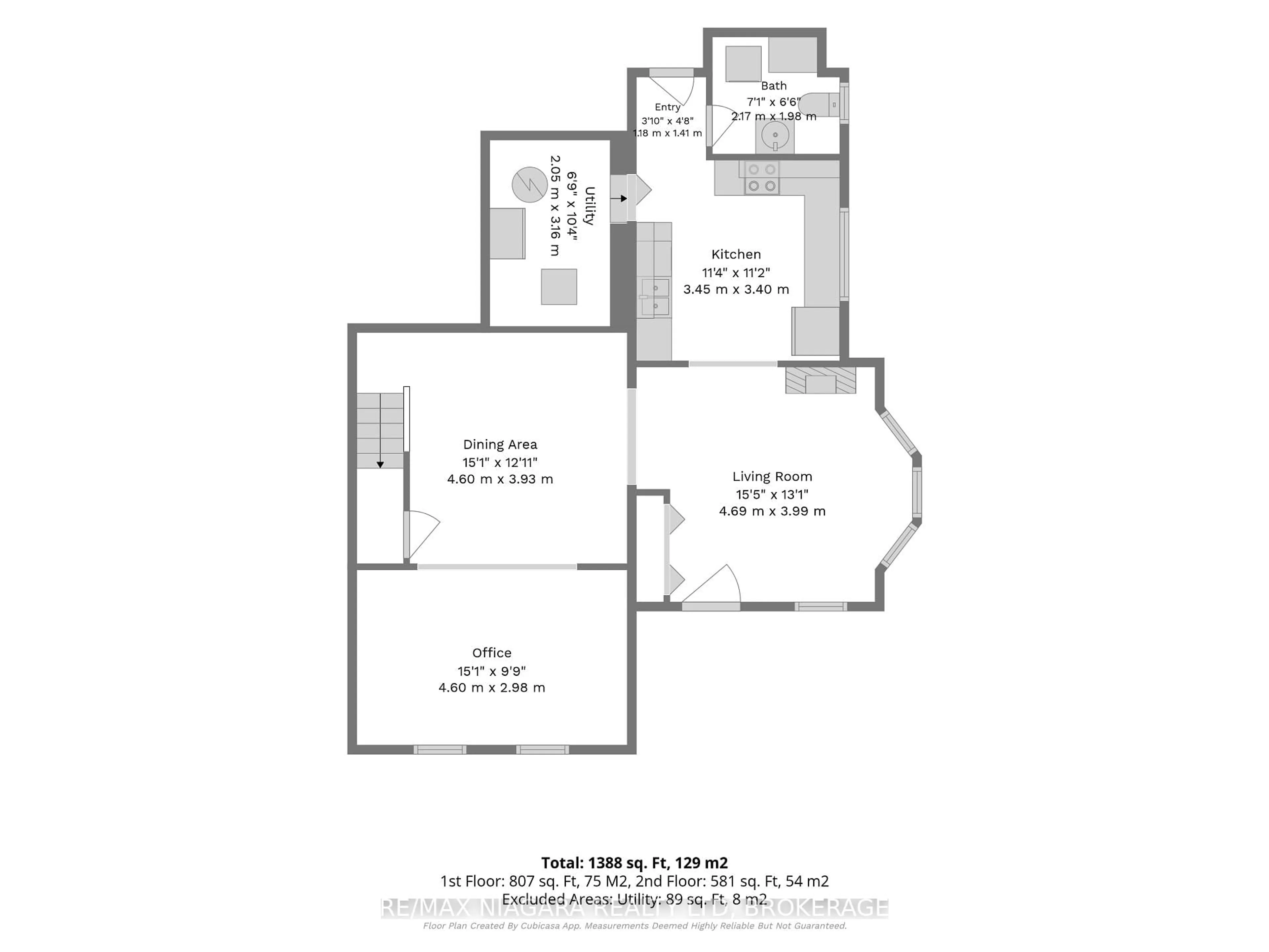 Floor plan for 357 Main St, Port Colborne Ontario L3K 3V9