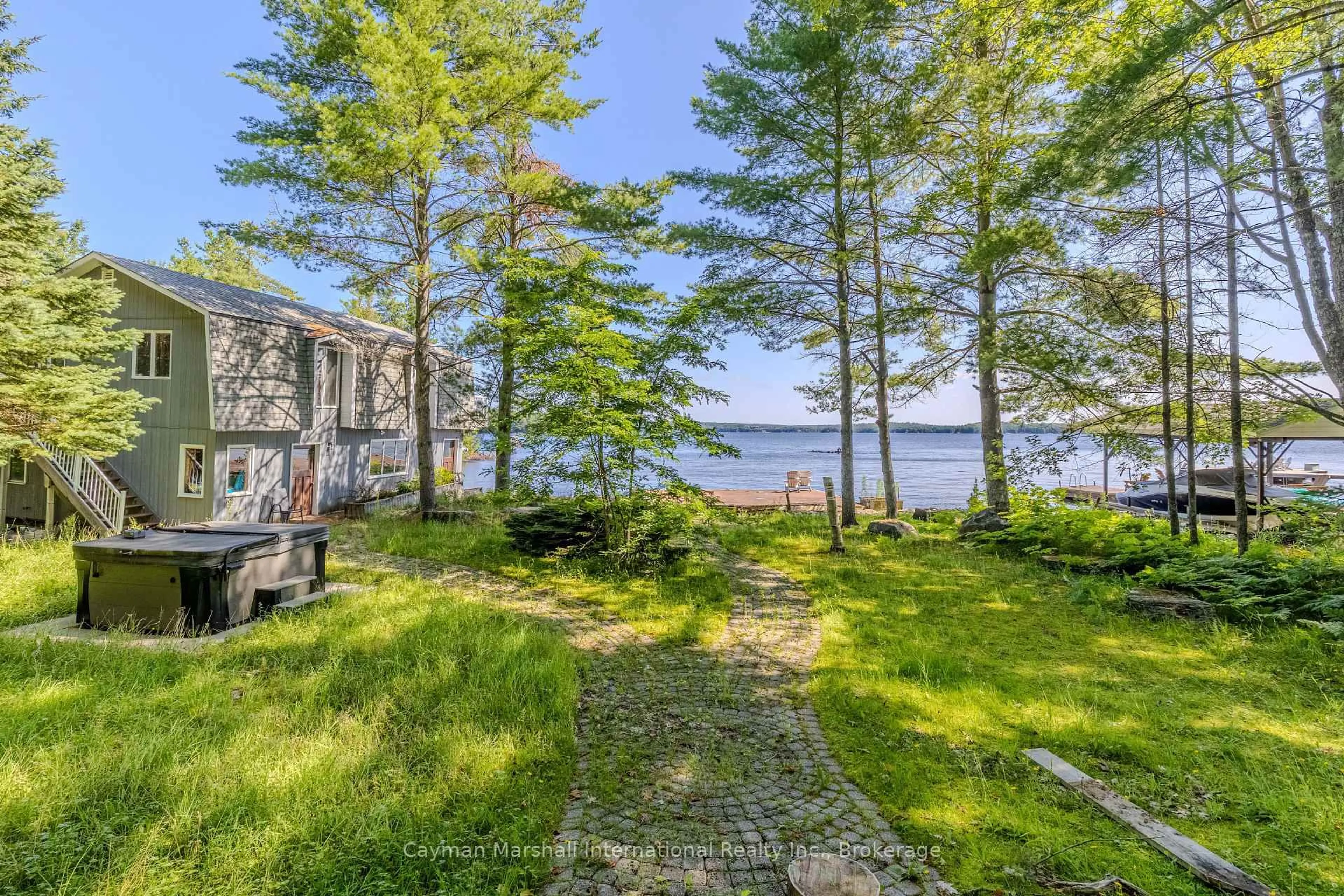 Patio, water/lake/river/ocean view for 1685 Walkers Pt Rd, Muskoka Lakes Ontario P1P 1R2