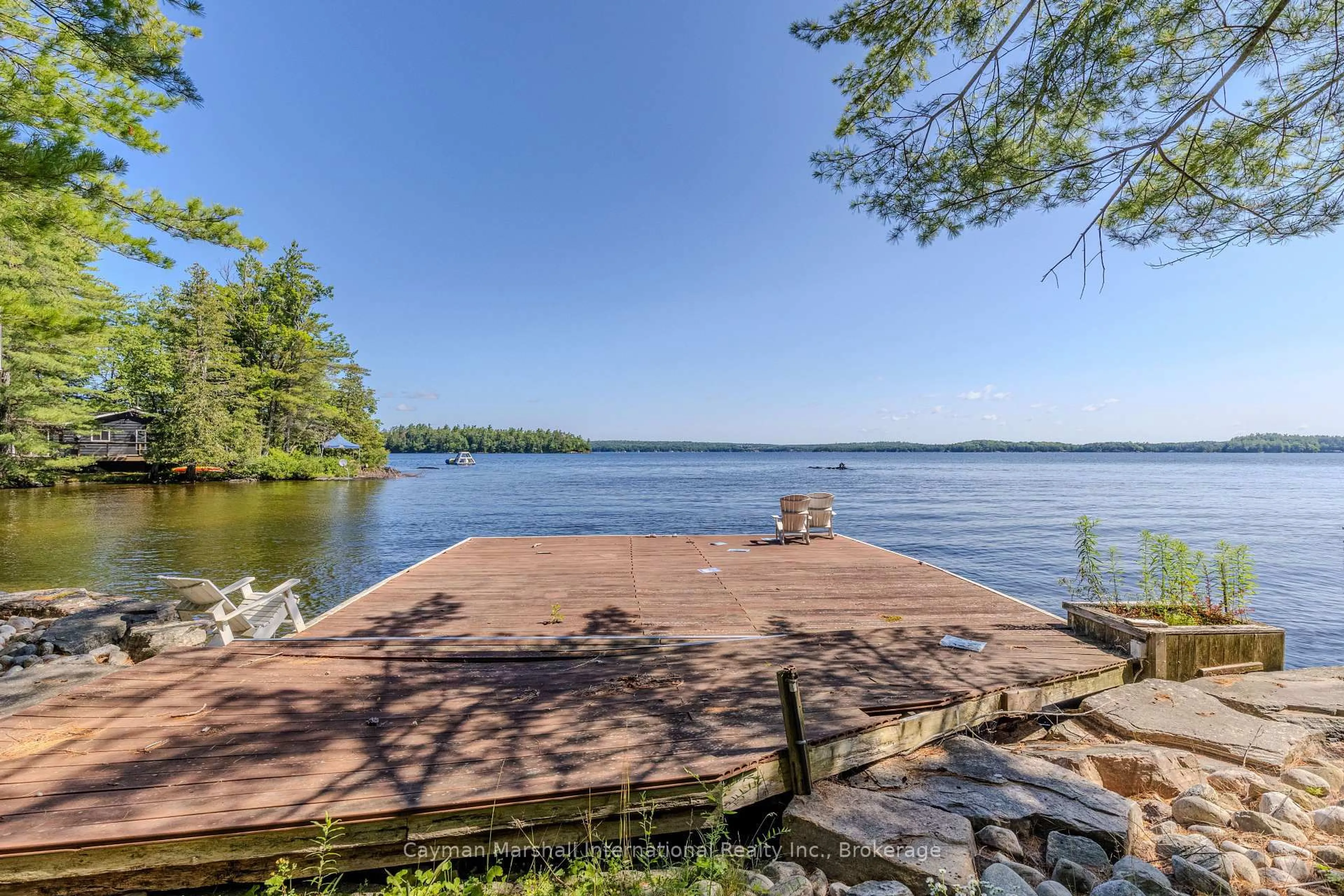 Patio, water/lake/river/ocean view for 1685 Walkers Pt Rd, Muskoka Lakes Ontario P1P 1R2