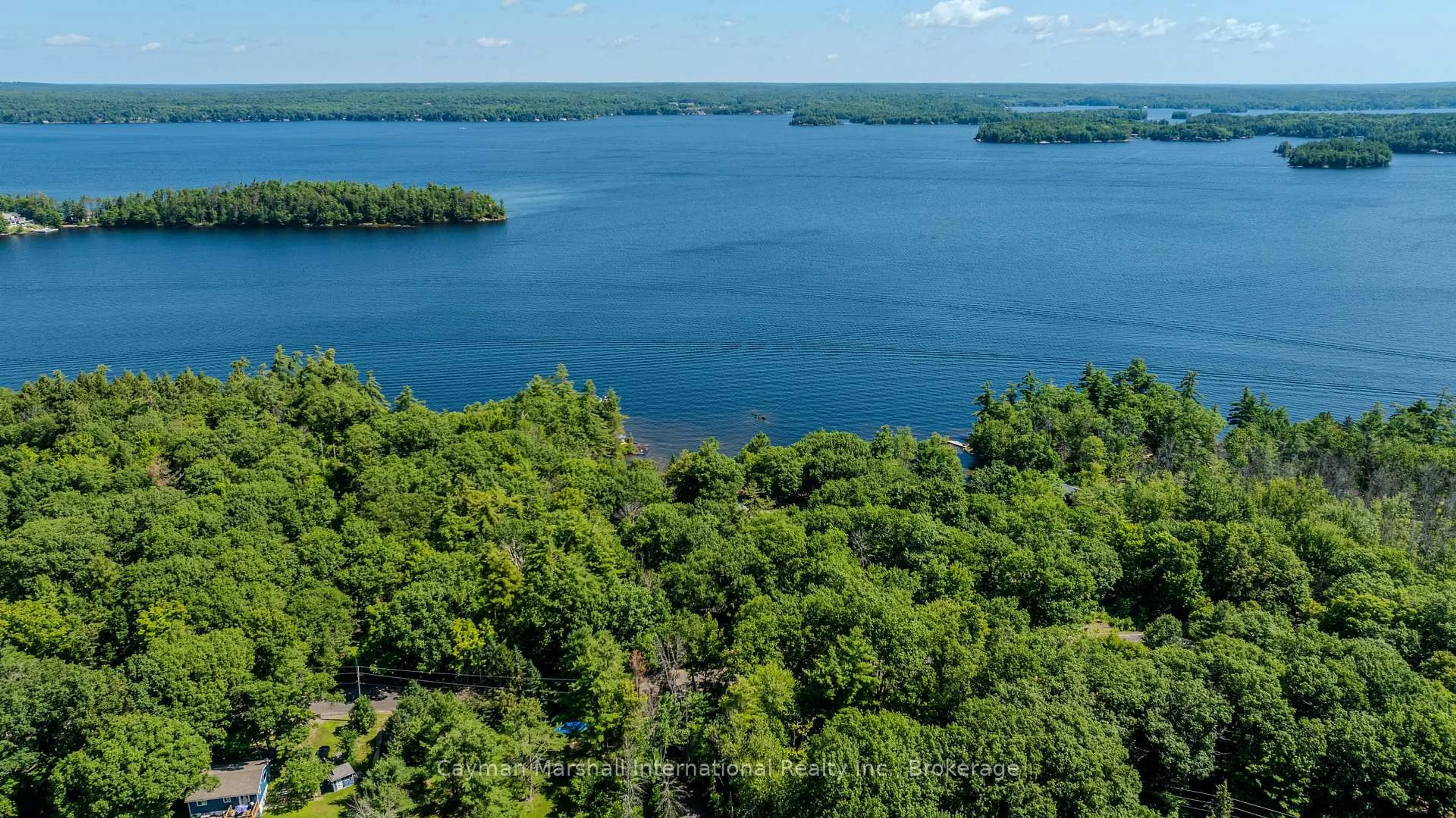 A pic from outside/outdoor area/front of a property/back of a property/a pic from drone, water/lake/river/ocean view for 1685 Walkers Pt Rd, Muskoka Lakes Ontario P1P 1R2