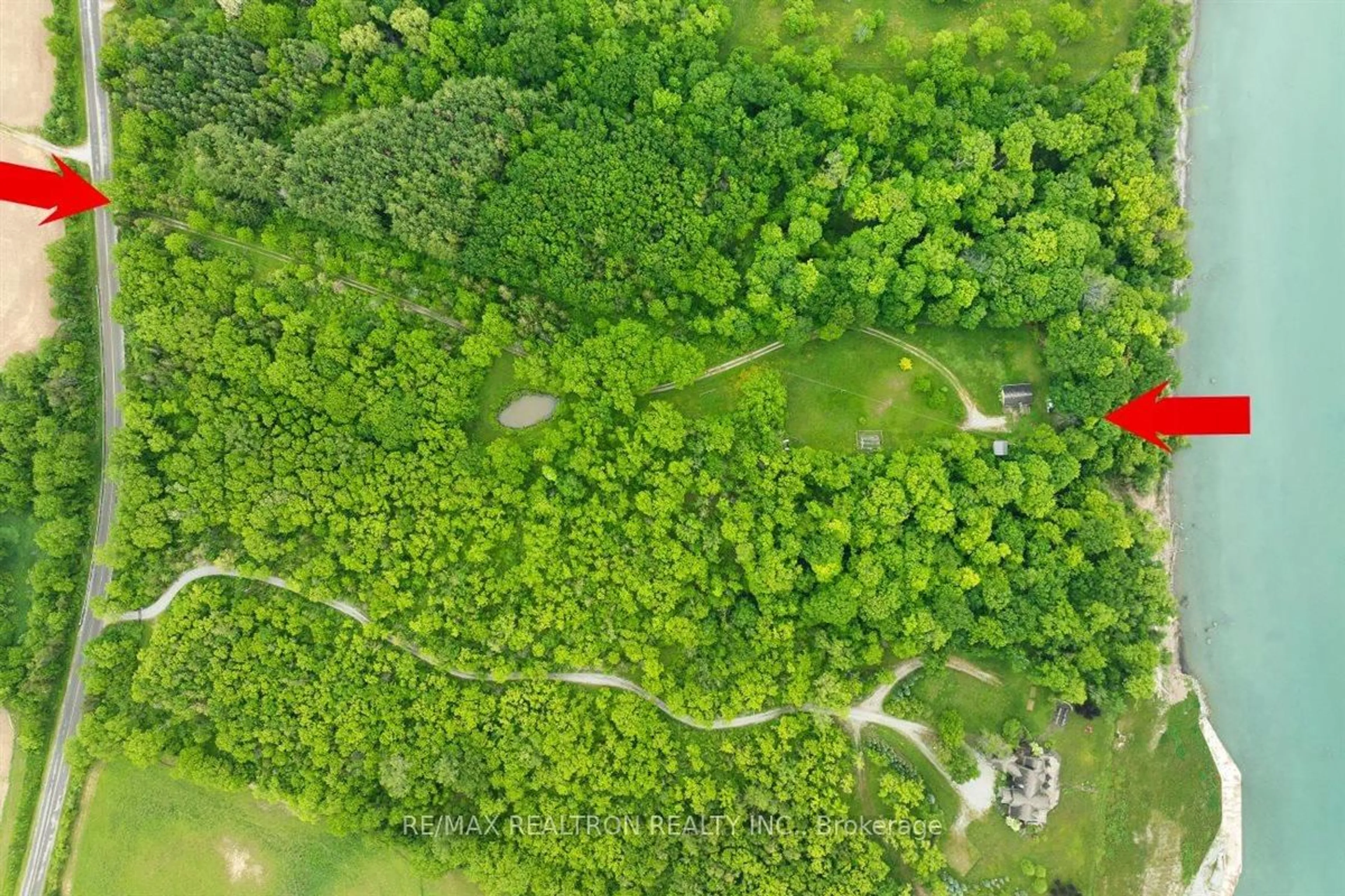 A pic from outside/outdoor area/front of a property/back of a property/a pic from drone, forest/trees view for 2740 Front Rd, Norfolk Ontario N0E 1W0