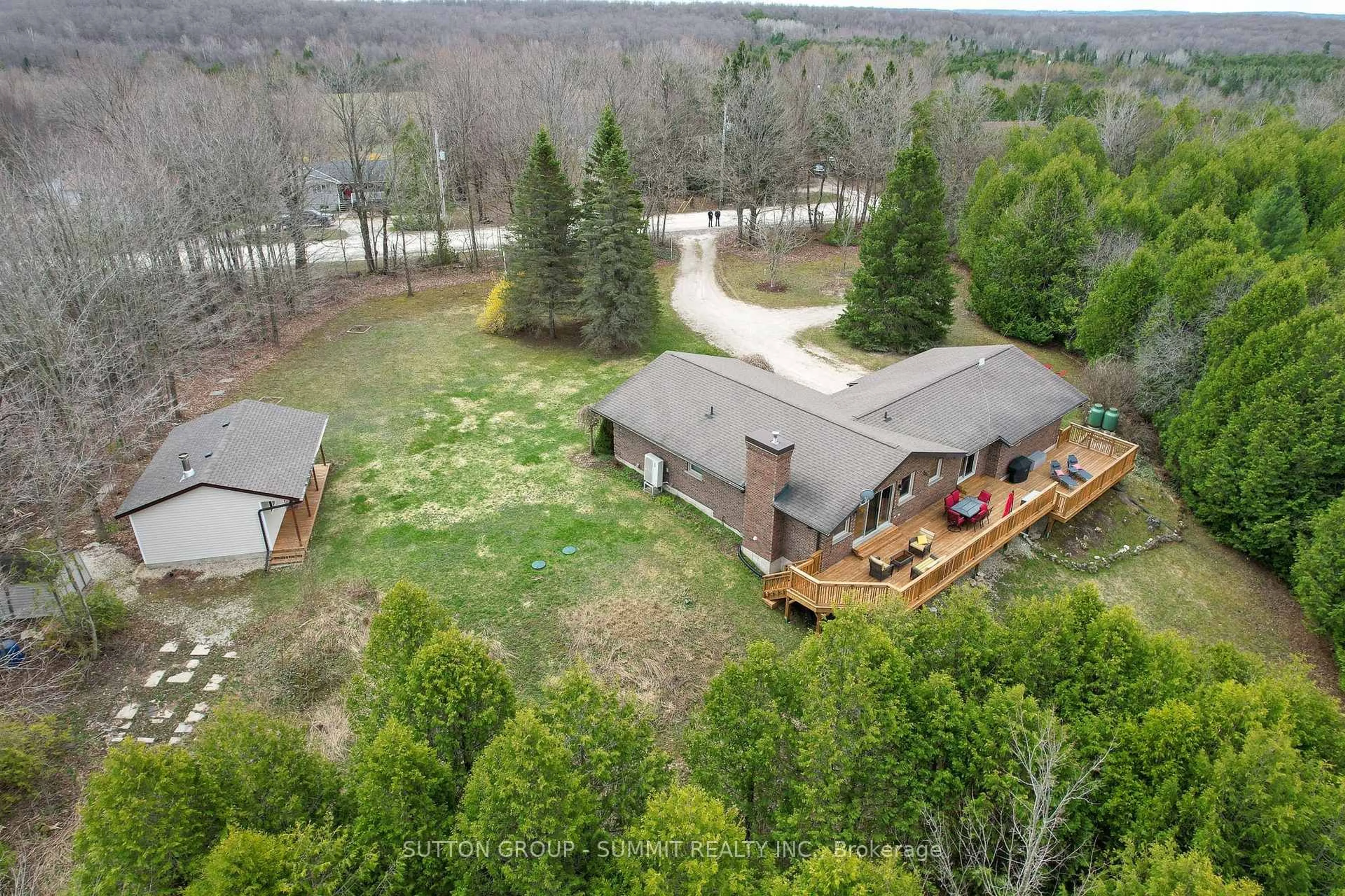 A pic from outside/outdoor area/front of a property/back of a property/a pic from drone, water/lake/river/ocean view for 447223 10TH Concession, Grey Highlands Ontario N0C 1E0