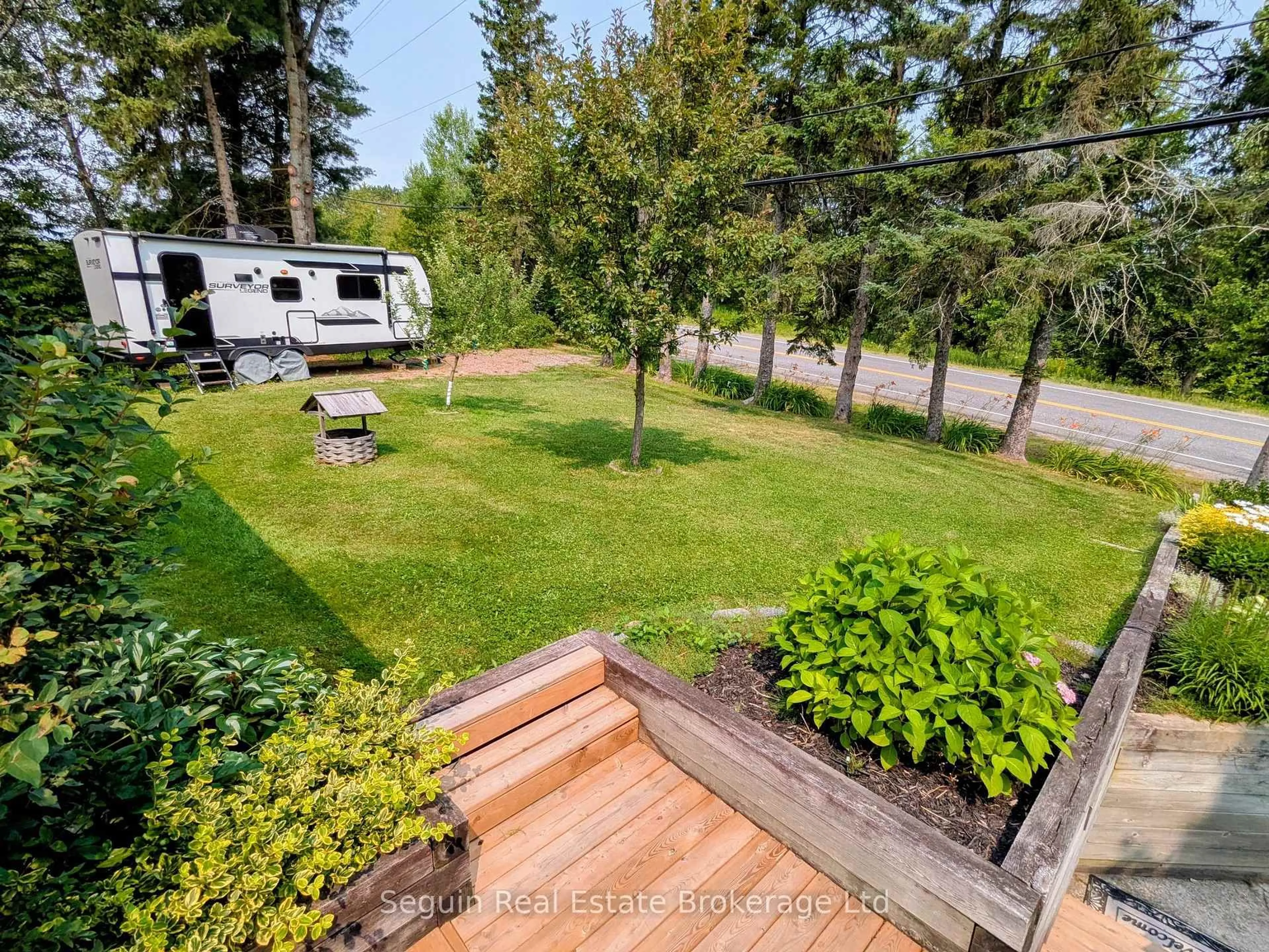 A pic from outside/outdoor area/front of a property/back of a property/a pic from drone, forest/trees view for 1091 HIGHWAY 518 Highway, Seguin Ontario P2A 0B6