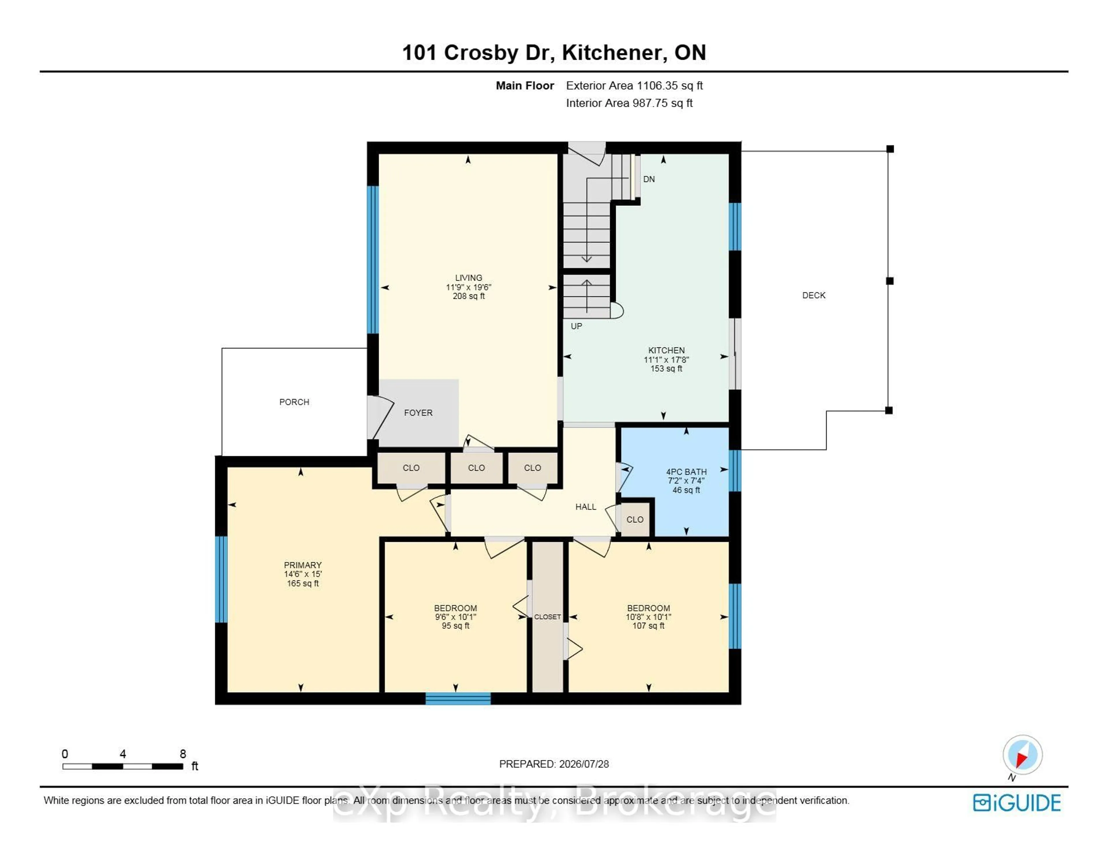 Floor plan for 101 Crosby Dr, Kitchener Ontario N2B 2L1
