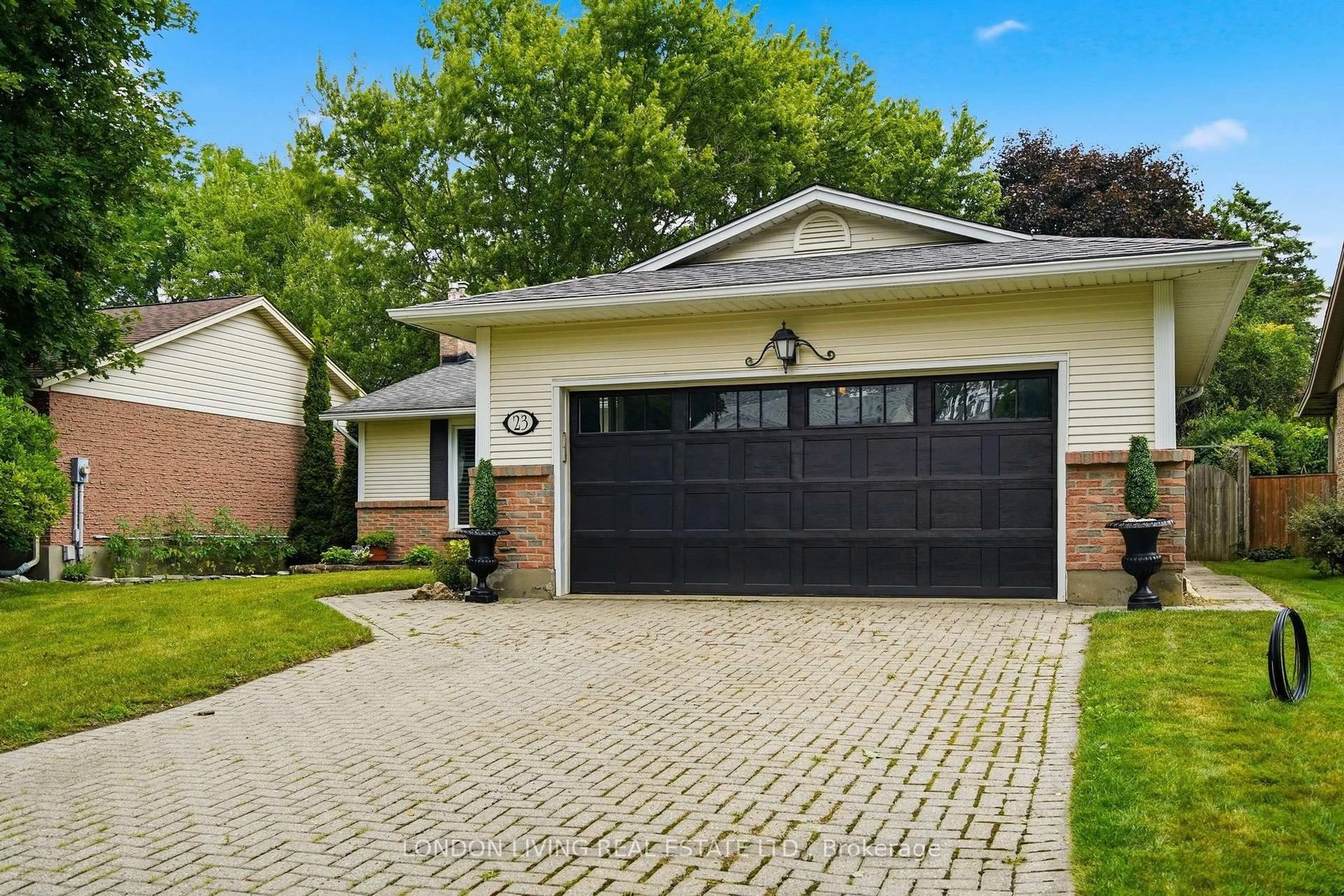 Home with brick exterior material, street for 23 Greenbrier Cres, London South Ontario N6J 3X6