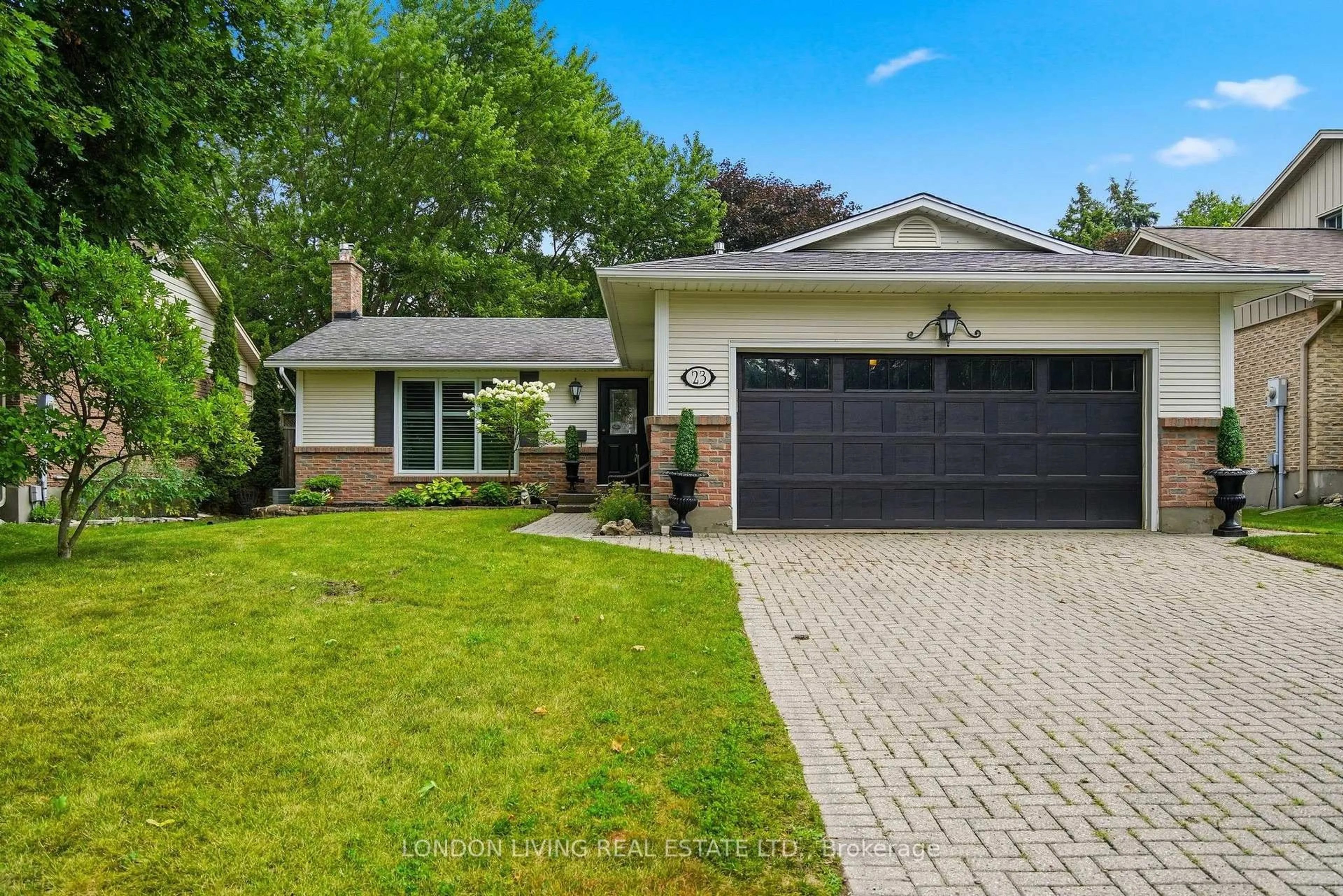 Home with brick exterior material, street for 23 Greenbrier Cres, London South Ontario N6J 3X6