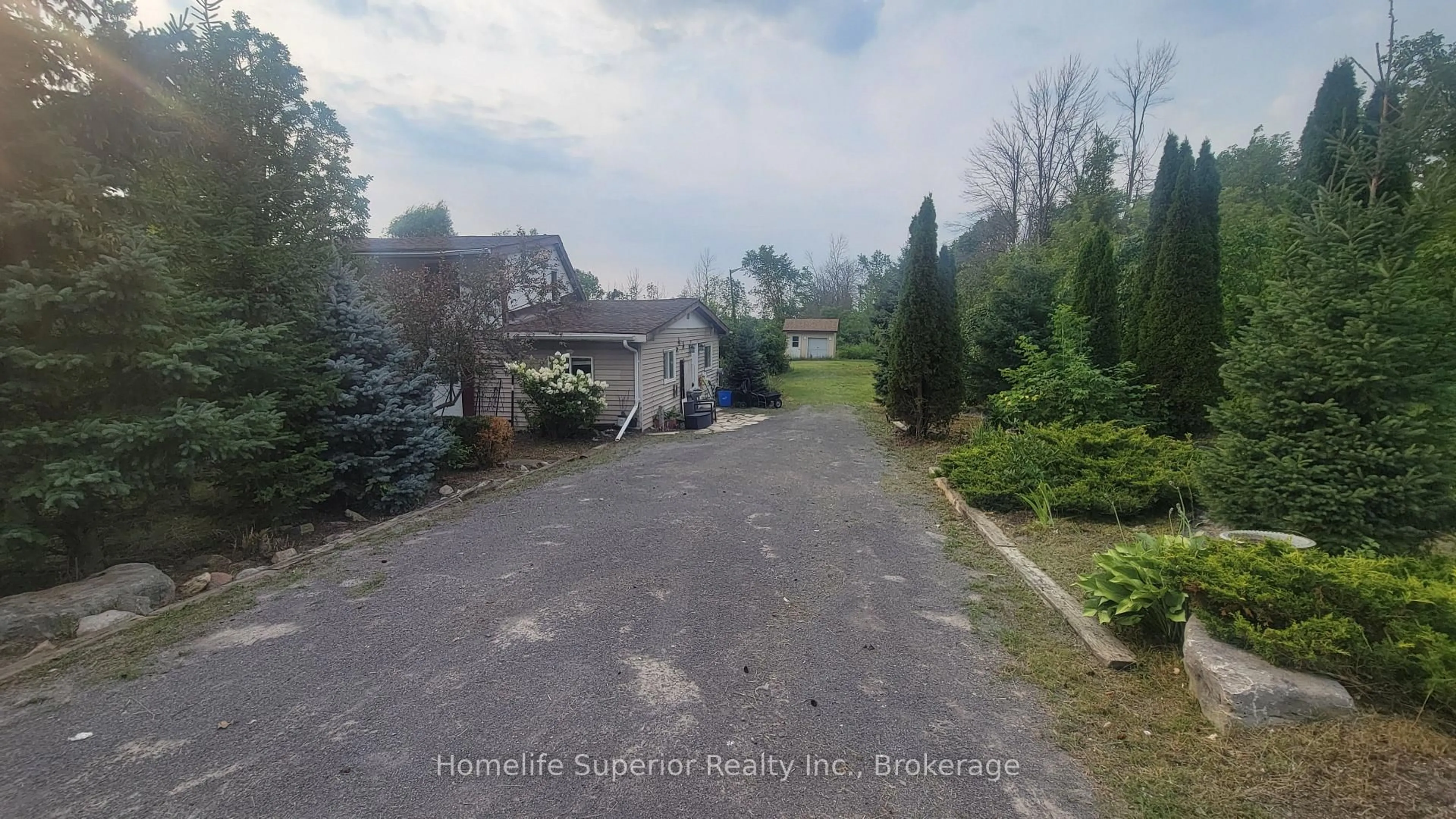 A pic from outside/outdoor area/front of a property/back of a property/a pic from drone, street for 2632 Dummer Asphodel Rd, Douro-Dummer Ontario K0L 3A0