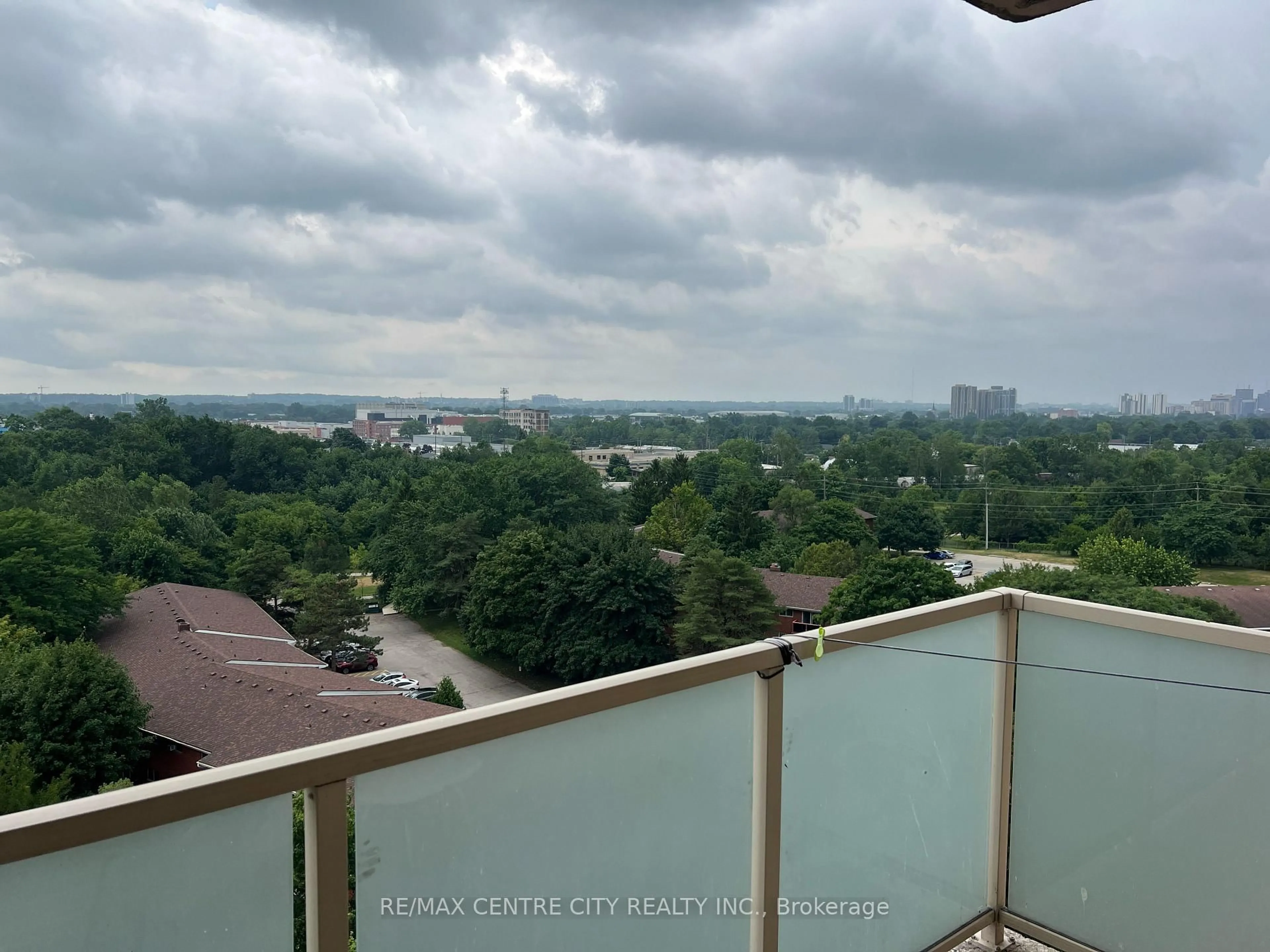 Balcony in the apartment, city buildings view from balcony for 563 Mornington Ave #1004, London East Ontario N5Y 4T8
